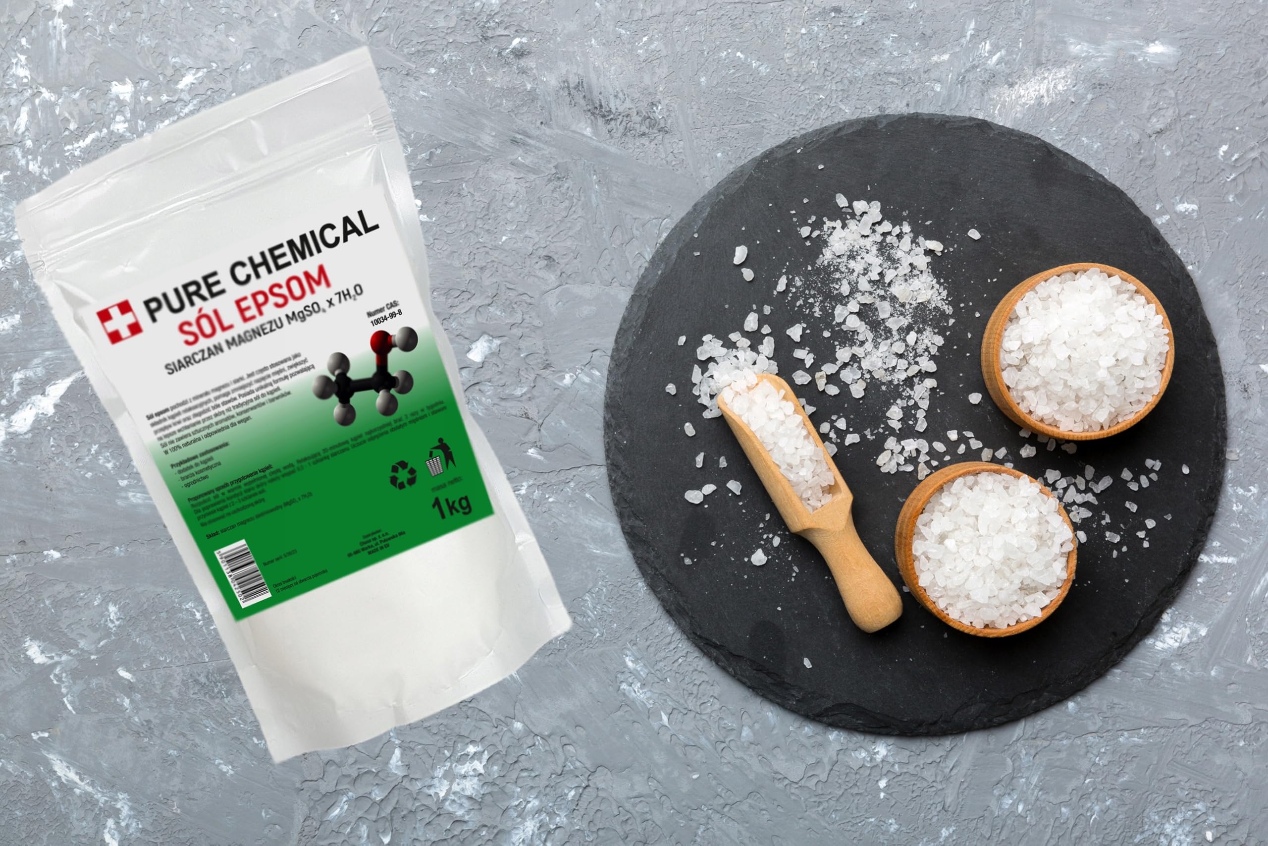 PURE CHEMICAL Epsom Salz 25kg – Bittersalz Magnesiumsulfat – Natürliches Badesalz & Fußbad – Muskelentspannung, Detox, Wellness, Ohne Zusätze, Vegan, | Bittersalz Magnesiumsulfat, Natürliches Badesalz & Fußbad, Muskelentspannung, Detox, Wellness, Ohne Zus