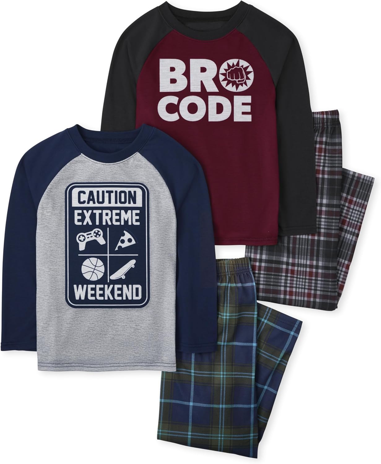 The Children's Place boys Long Sleeve Top and Pants 2 Piece Pajama Set