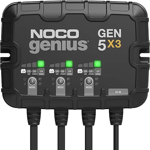 NOCO Genius GEN5X3: 3-Bank, 15A Onboard Battery Charger - 5A