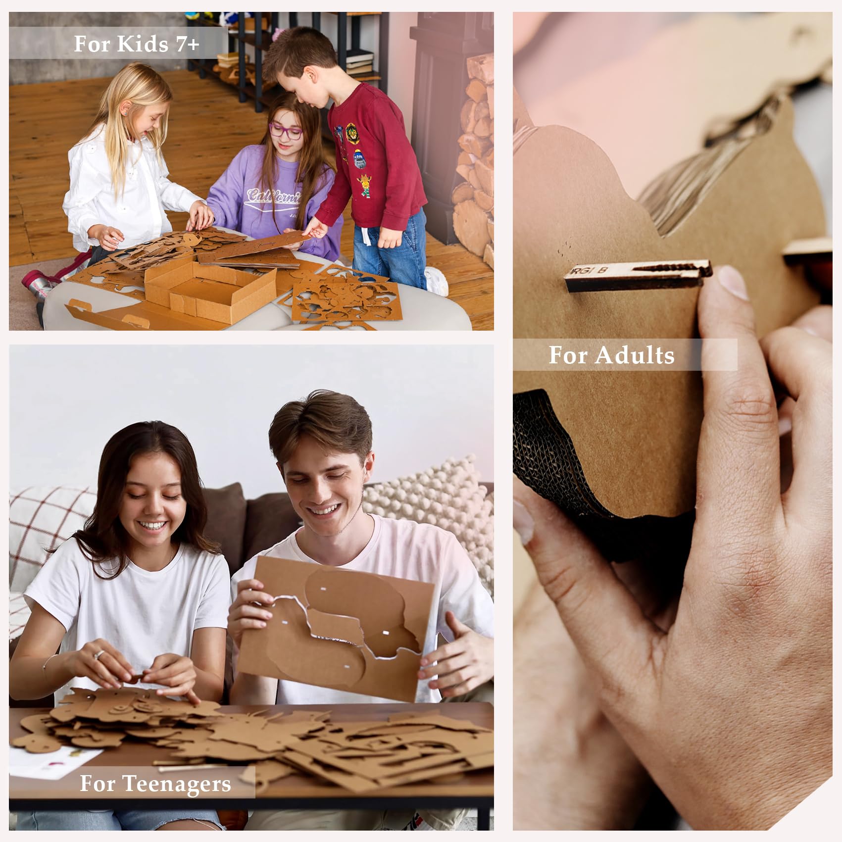 CARTONIC 3D Puzzle Set - Recycled Cardboard Crocodile Pattern - Fun and Engaging Activity for All Ages - Image 2