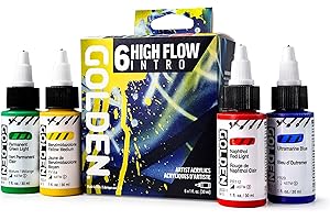 Golden Artist Colors High Flow Acrylics 6-Color Intro Set