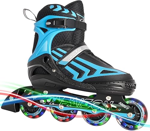 ITurnGlow Patines en línea ajustables para niños y adultos, patines con todas las ruedas iluminadoras, para niñas y niños, hombres y mujeres disponible en Yaxa Colombia