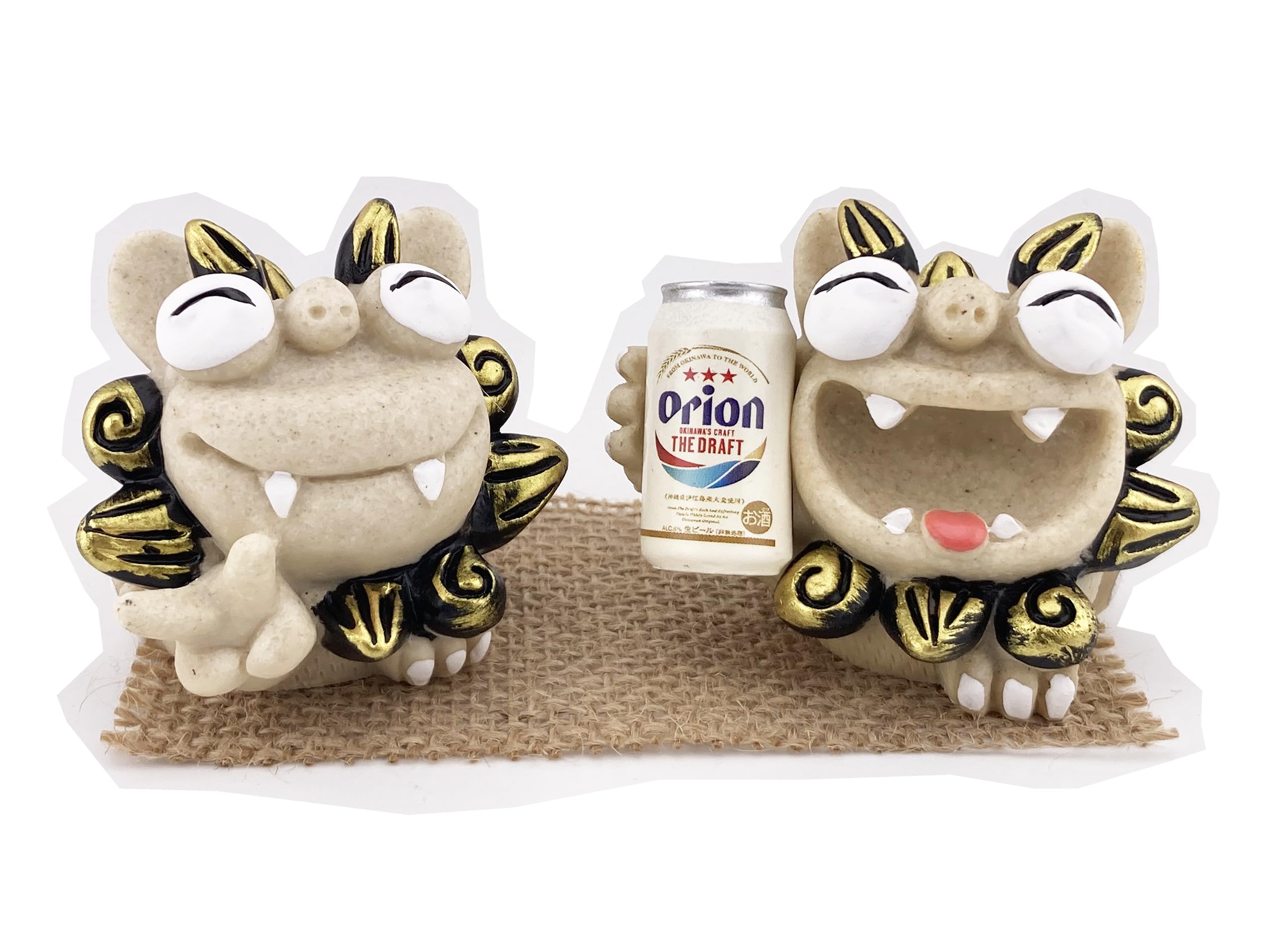 Amazon.co.jp: 沖縄土産 お土産 シーサー オリオン ビール 大笑い 置物