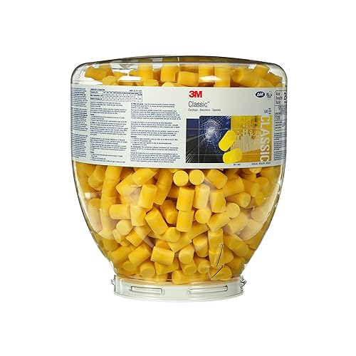 Miniatura 10 de 3M E-A-R Classic One Touch Refill 391-1001, botella de 500 pares de tapones desechables para los oídos, sin cable, clasificación de reducción de