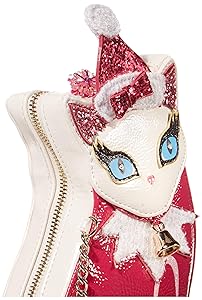 Betsey Johnson Kitsch Holiday Kitty Crossbody Bag, Pink