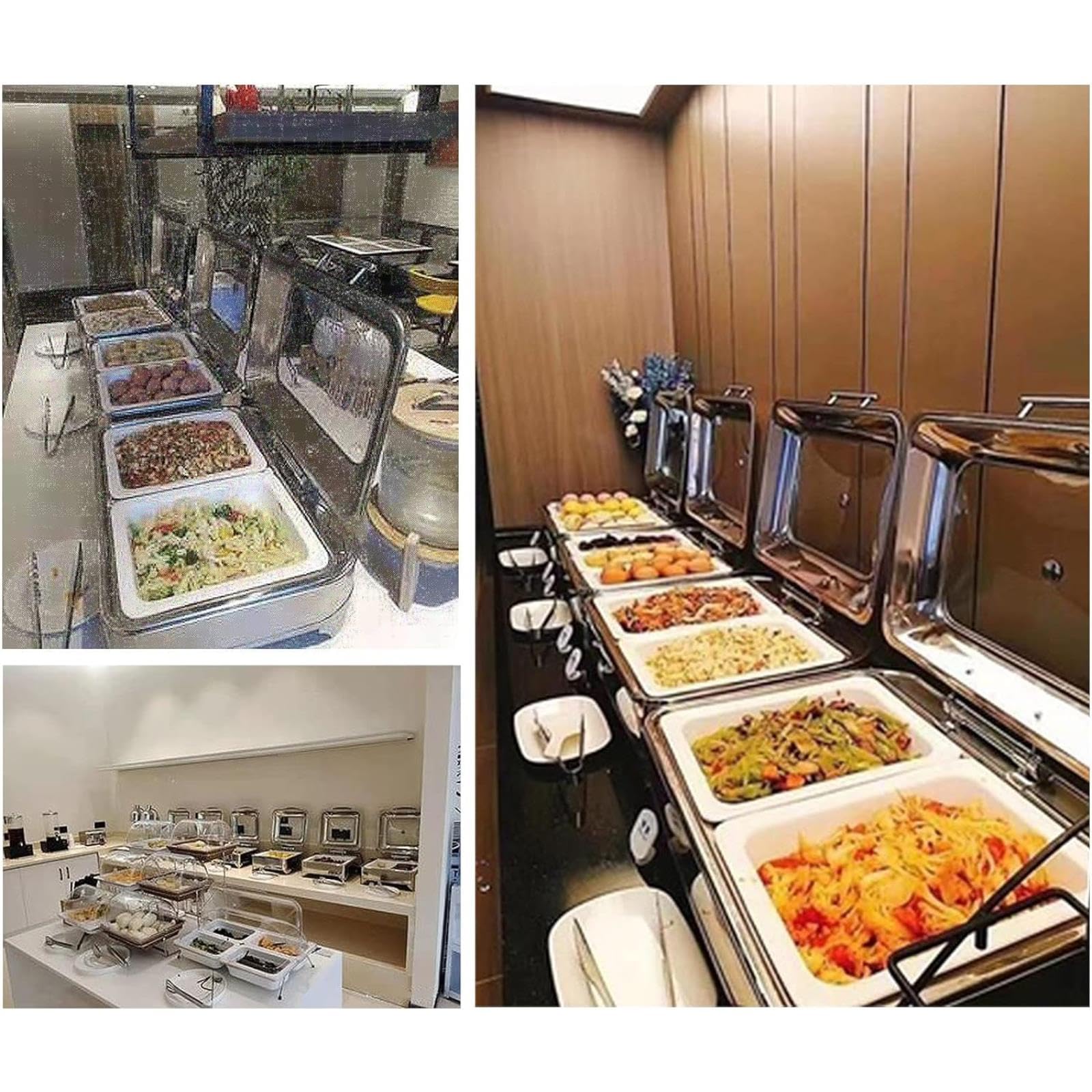 Scaldavivande Elettrico in Acciaio Inox con Coperchio Trasparente, Ideale per Buffet E Banchetti Professionali (GN1/3)