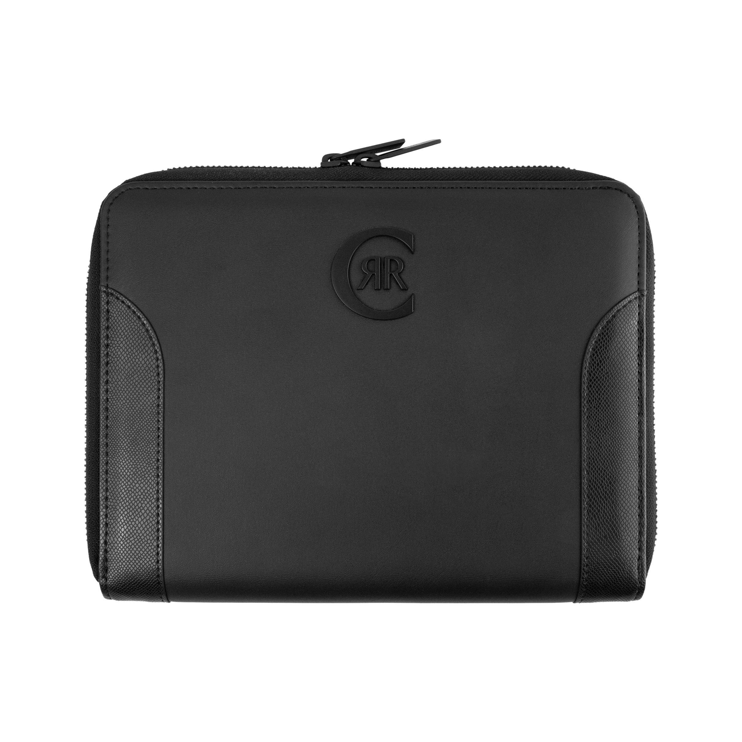 Cerruti 1881 Forbes NTM132A Vegan Leather Conference Folder in Black with Zip A5 23cm x 18cm x 2cm - Image 2