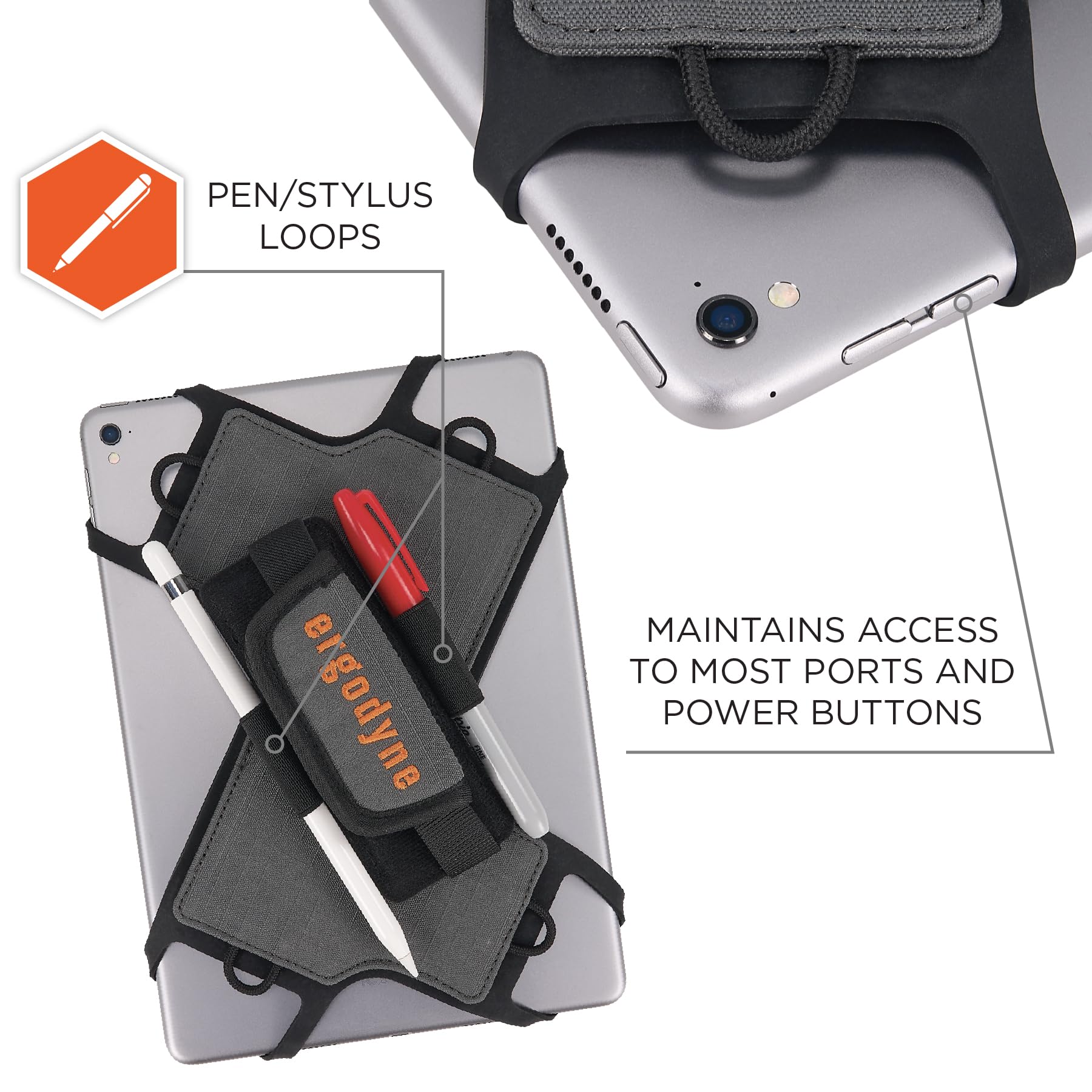 Ergodyne Squids 5549 Support de Tablette avec bandoulière Amovible, Solutions pour appareils Mobiles