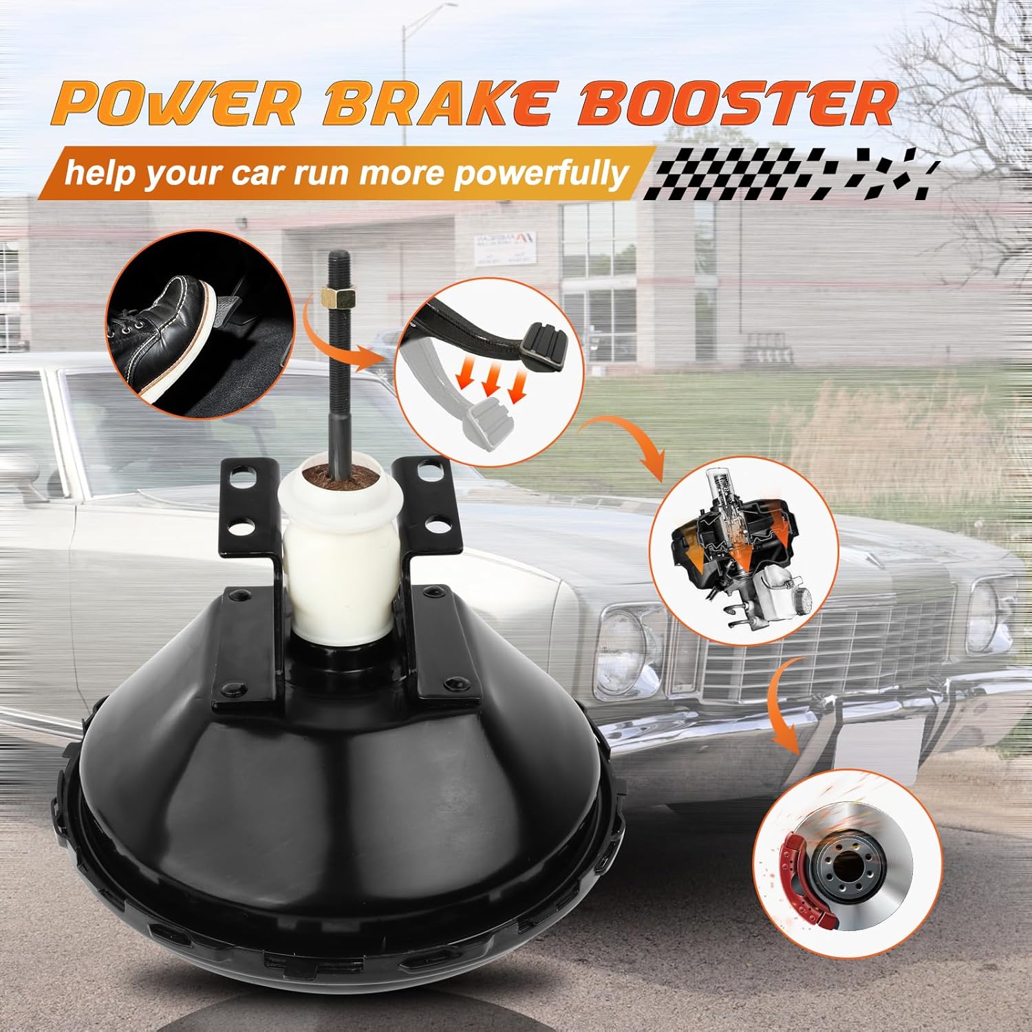 54-71106 vacuum power brake booster compatible with select nissan & mercury models - quest 1999-2002, villager 1999-2002, 3.3l - replace # 5471106, 5462217, 5463818, 5470202, aa15471106, 54-71309