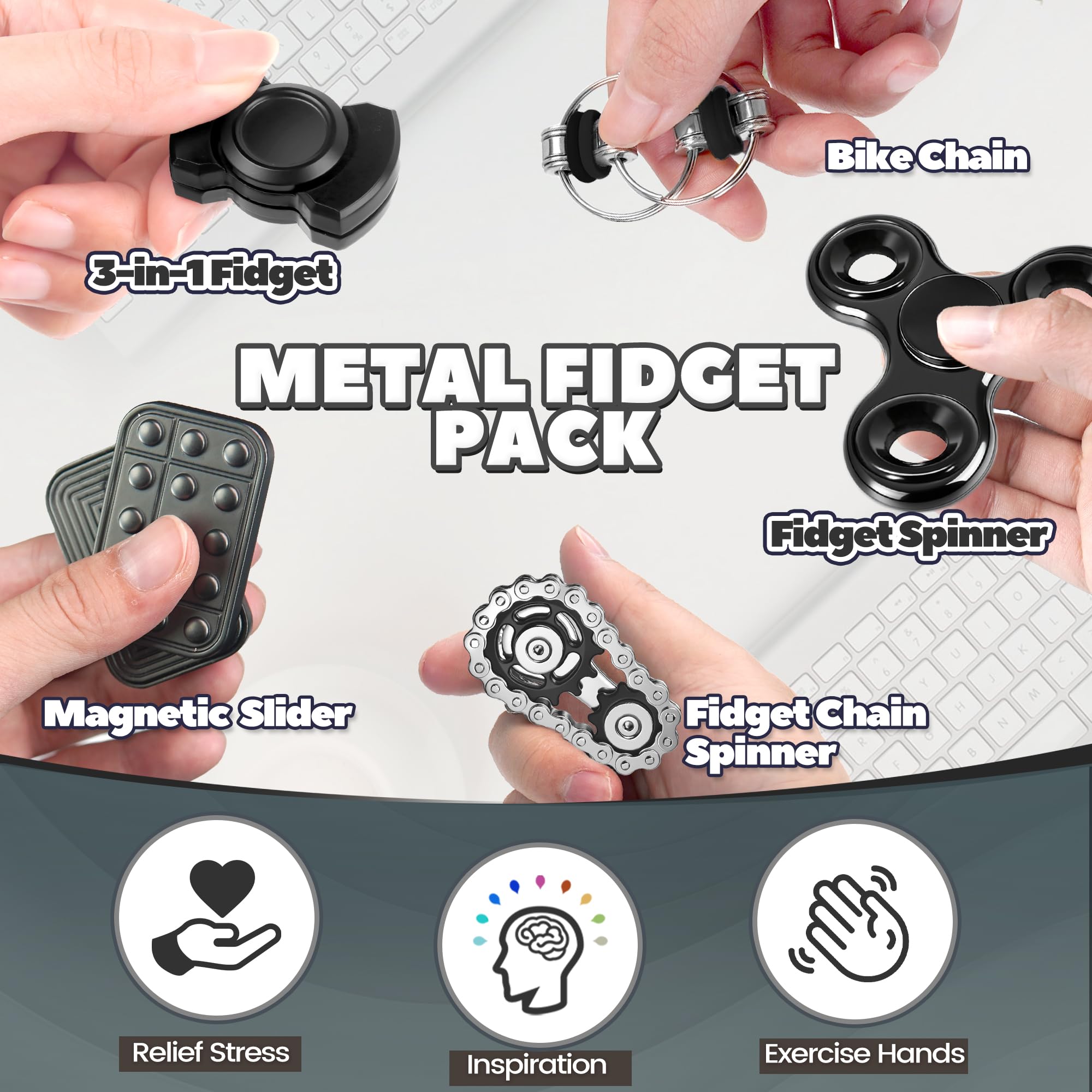 Atomic Bomb Fidget Shooter Fidget Toys Set Metal Fingertip – Anxiety ...