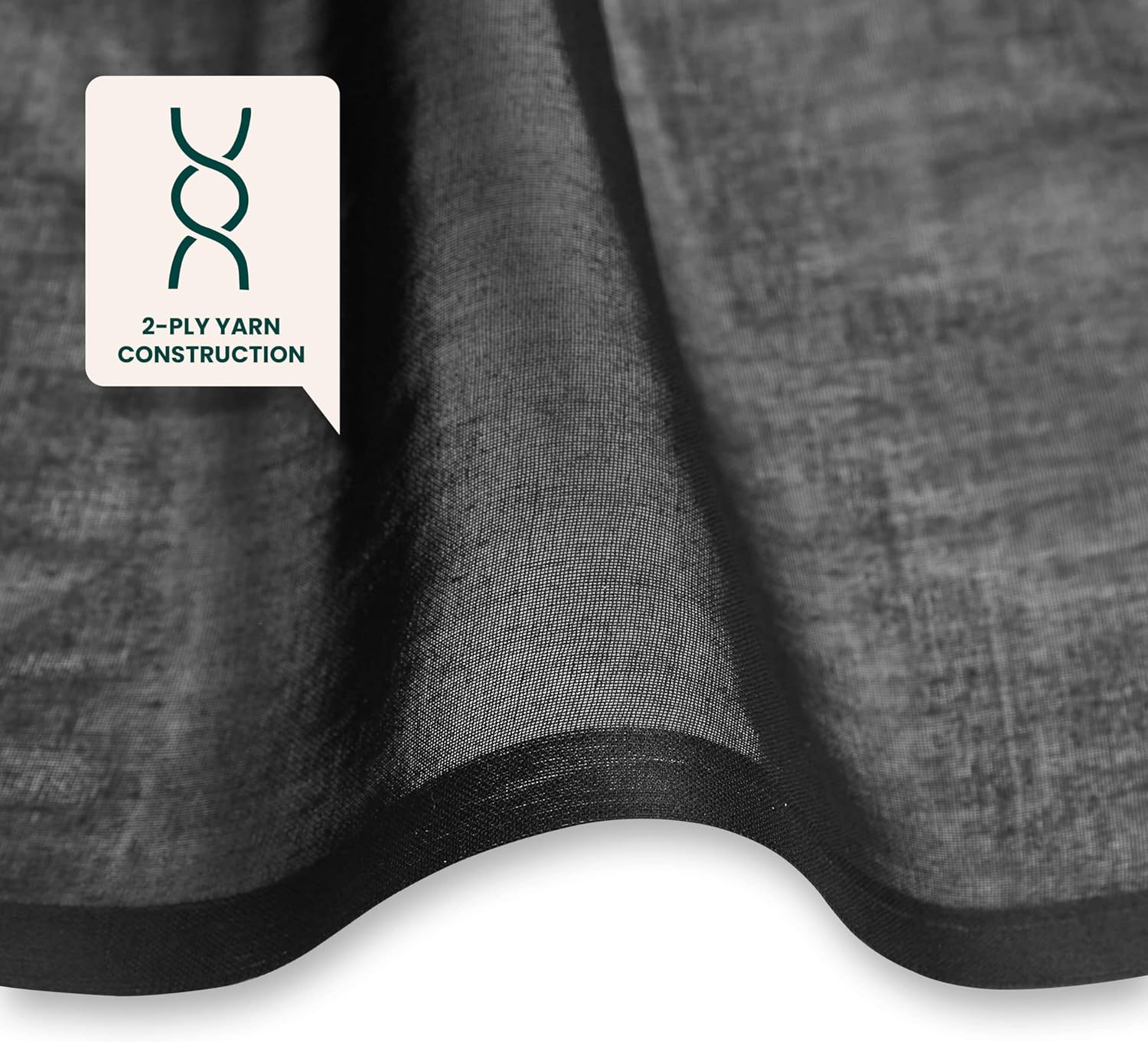 100% Cotton Voile Fabric Solid Pattern 60 (5 Yard, Black)