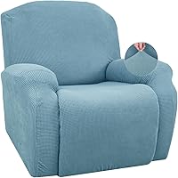 Vista 17 de JIVINER Fundas súper elásticas para sillas reclinables, de elastano, suave, con bolsillos, protector de muebles reclinables (reclinable, negro)