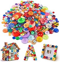 VGOODALL Bunte Knöpfe, 1000 Stück 500g, Top DIY-Material, Ideal für Kleidungsdekoration, Bastelprojekte & Kinderbasteln