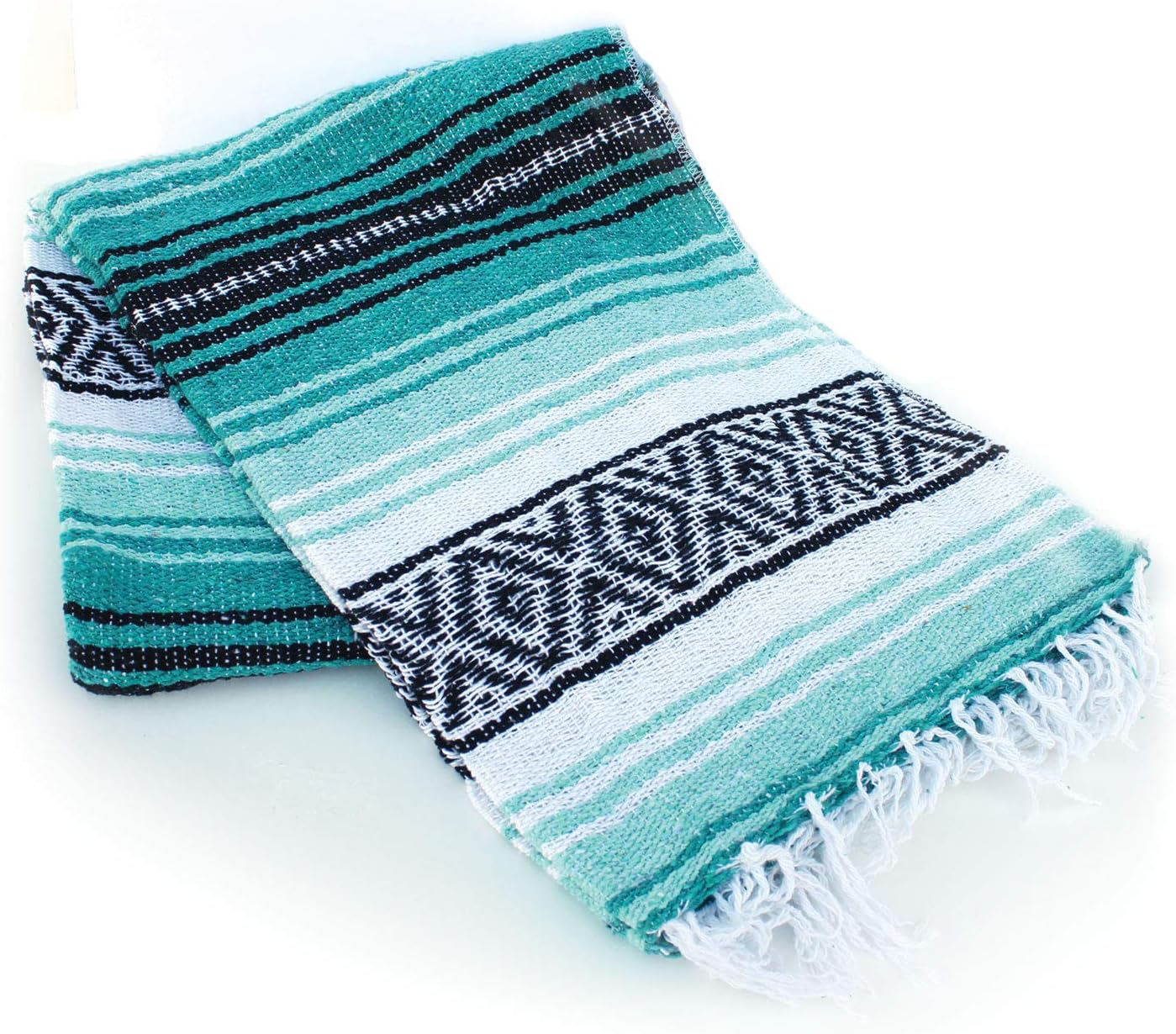 Blue Mexican Falsa Blanket | Beach Yoga Blanket | Perfect for Camping, Beach, Picnic (Sunshine)