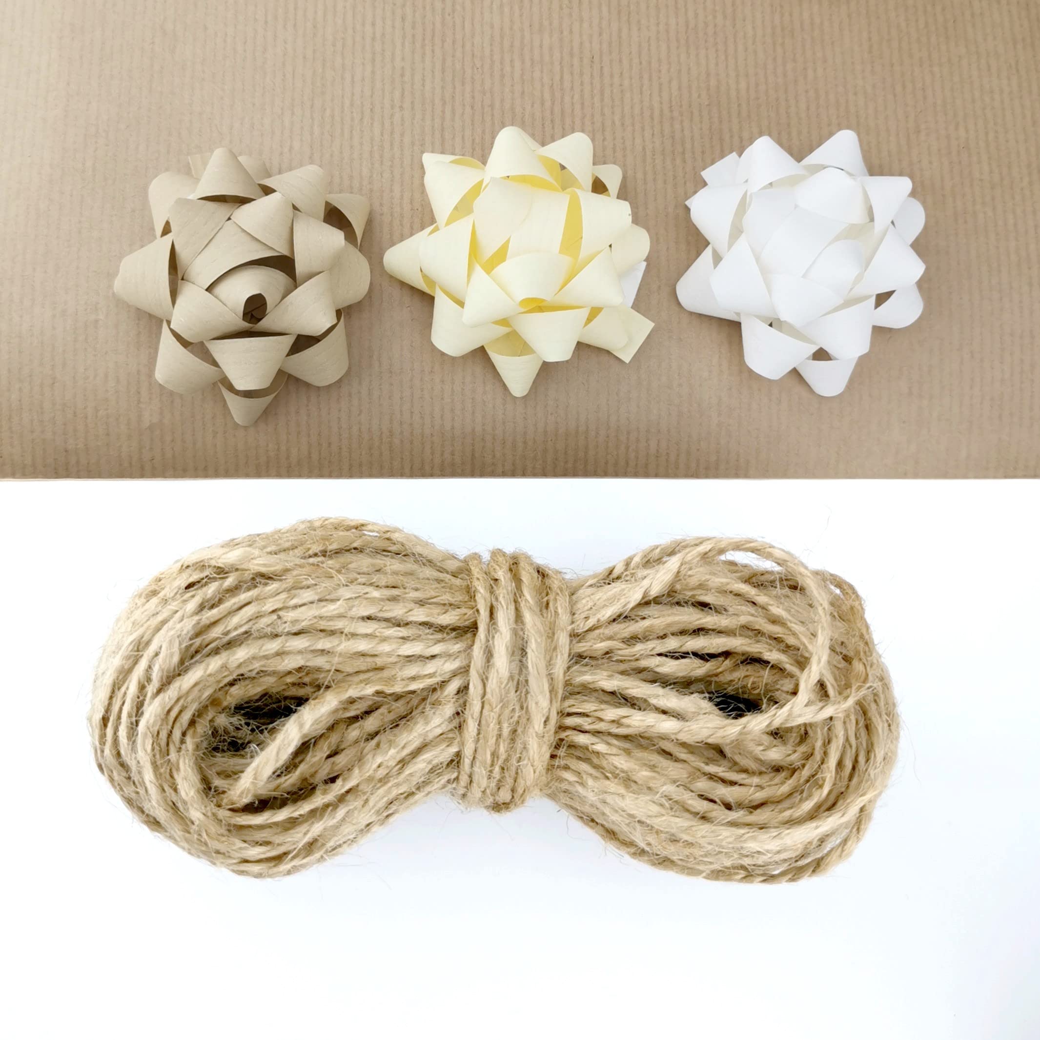 Bmliingchau Carta Da Regalo In Carta Kraft Riciclata - 30 Cm X 5 M, Colore Nero Opaco, Con 10 Pezzi Di Corda Di Iuta Da 2,2 M, Per Confezioni Fai Da Te
