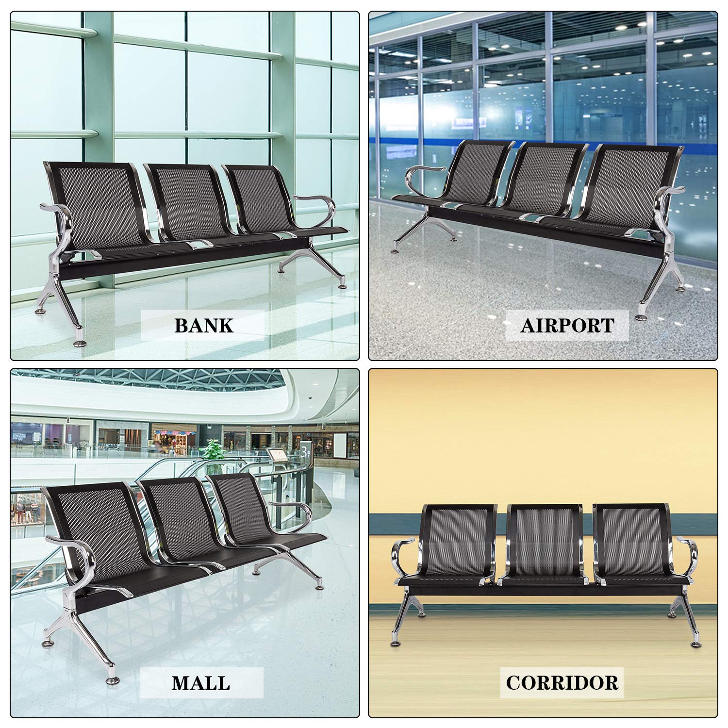 Buy Kintness Waiting Reception Chair Benches Office Chair Guest Heavy