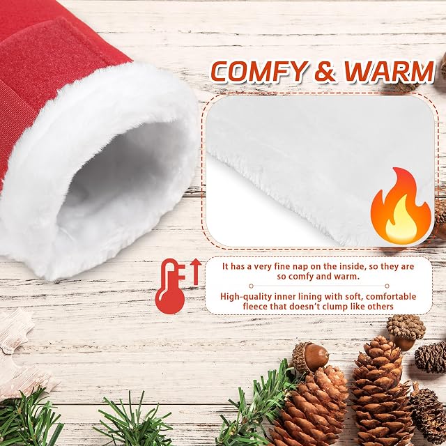 Foto 3 de 7 de NRTFE Envolturas de forro polar para caballo para Navidad, ecuestre rojo, decoración ecuestre de Papá Noel