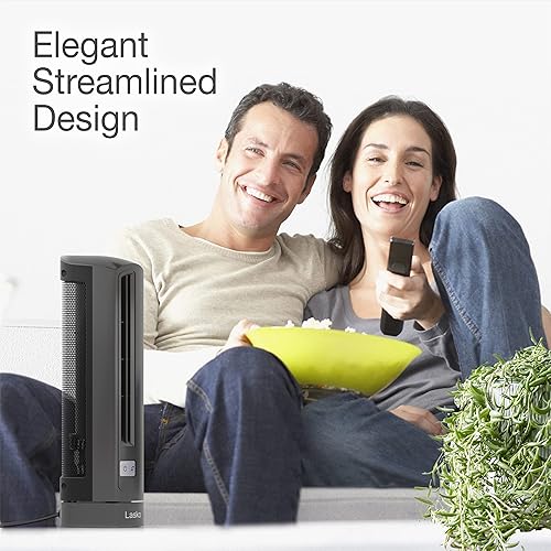 Vista 3 de Lasko Air Stik - Ventilador oscilante ultrafino, Plástico, 14 pulgadas