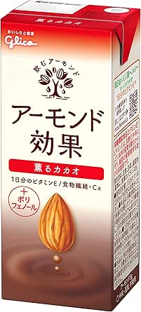グリコ アーモンド効果 薫るカカオ アーモンドミルク 200ml×24本 常温保存可能