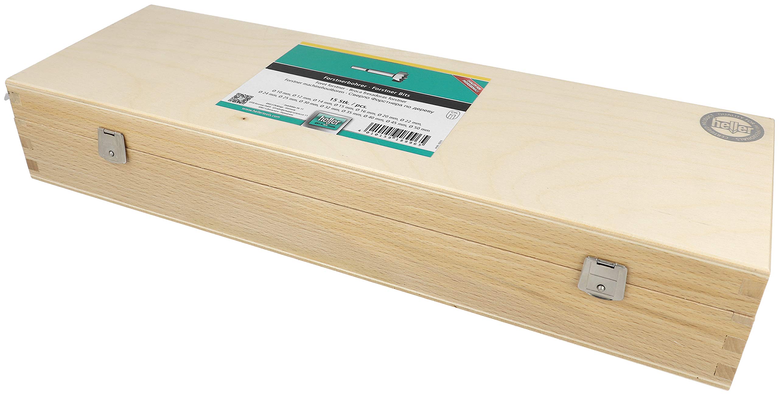 0396 - Punta forstner, 15 pz. 10 x 60 x 100 mm