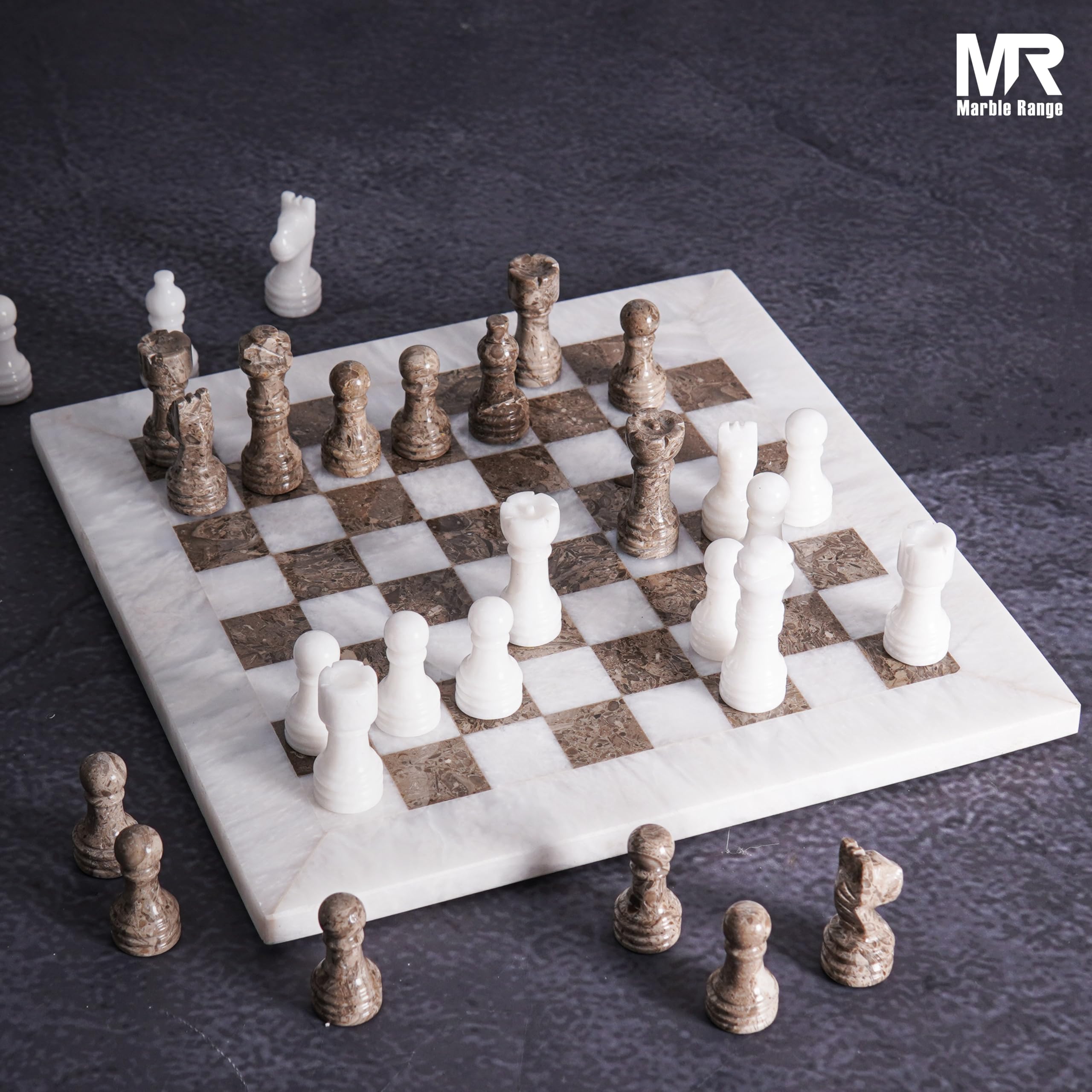 Jeu d'échecs en marbre pour adultes - 30,5 cm - Fait à la main - Onyx blanc et vert - Avec 32 pièces d'échecs, 2 reines supplémentaires et boîte de Jeu d'échecs en marbre pour adultes - 30,5 cm - Fait à la main - Onyx blanc et vert - Avec 32 pièces d'échecs, 2 reines supplémentaires et boîte de