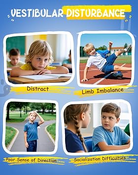 FERUERW Spinning Chair for Autistic Kids, Autism Sensory Toy Gifts | Sensory Products for Children with ADHD/Autism, 220LBS Weight Capacity, Training Body Coordination, 3+ Years (Blue)
