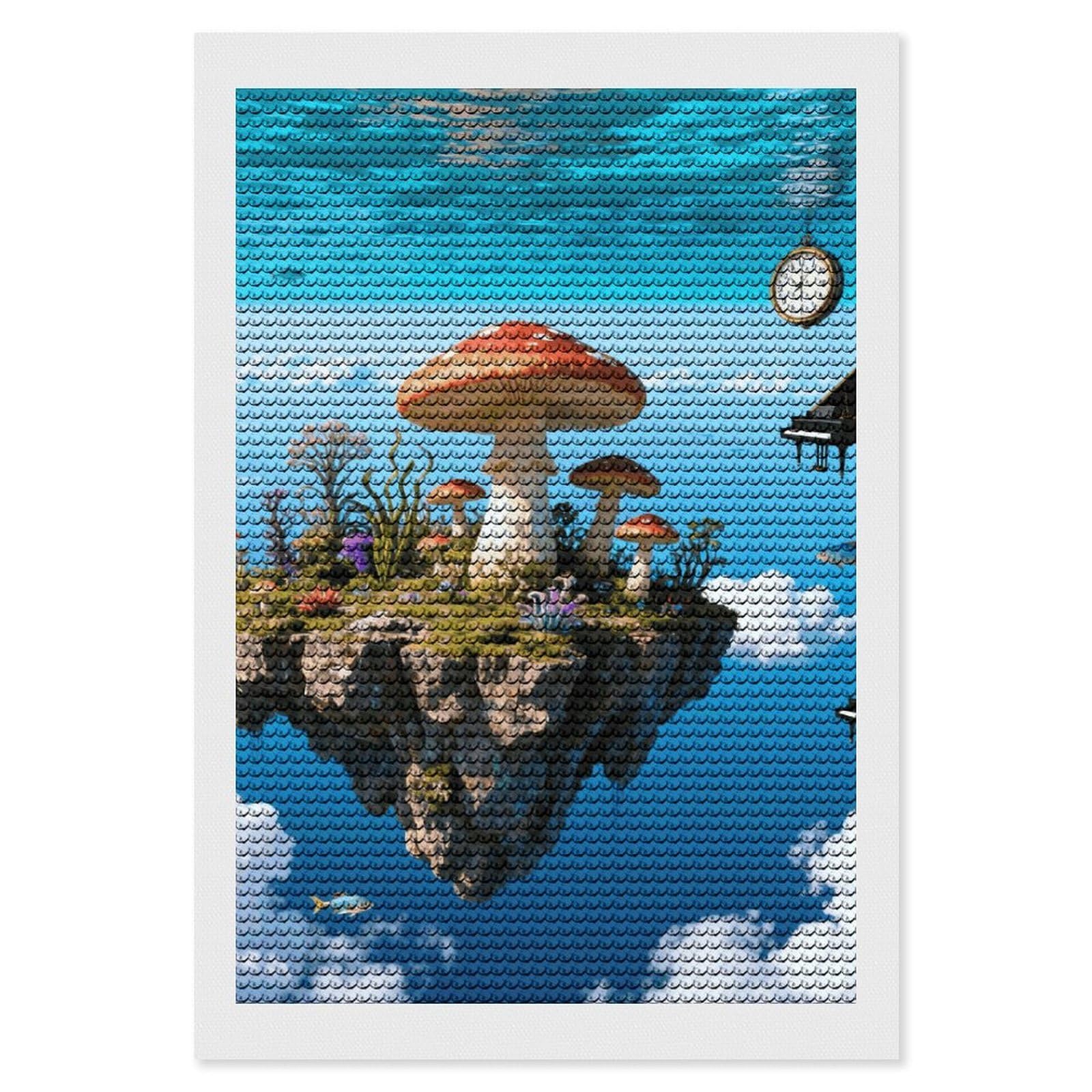 DWVTSLH Surreal Landscape Diamond Painting Kits for Adults, Personalized Diamond Photo Art Full Drill, DIY 5D Diamond Art Painting Kits for Beginners, Home Wall Decor 8"x12"