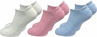 Damen Yoga & Pilates Socken (3 Paar) | Stopper Socken | ohne drückende Zehennaht | mit rutschfesten Noppen