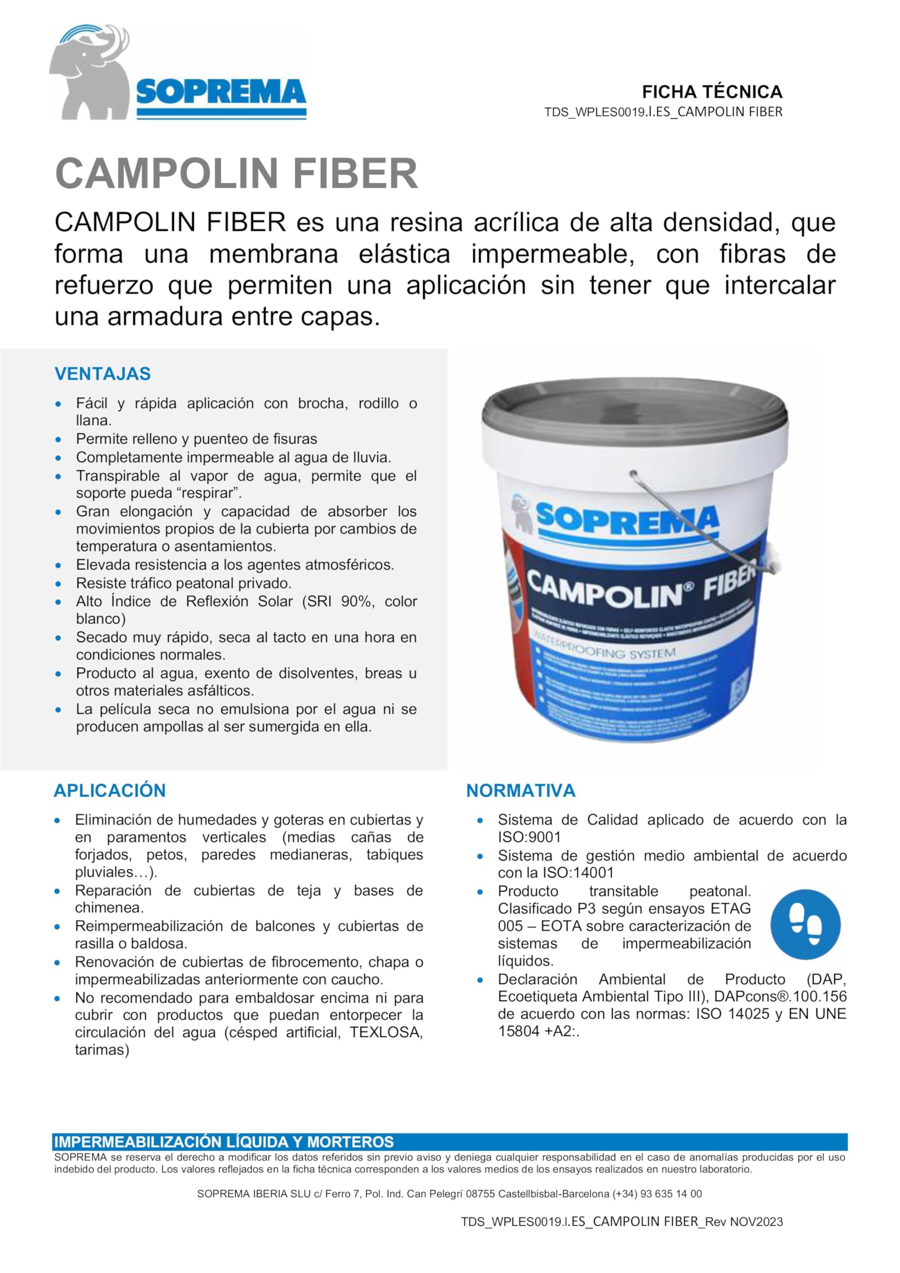 CAMPOLIN FIBER 20 KG ROJO