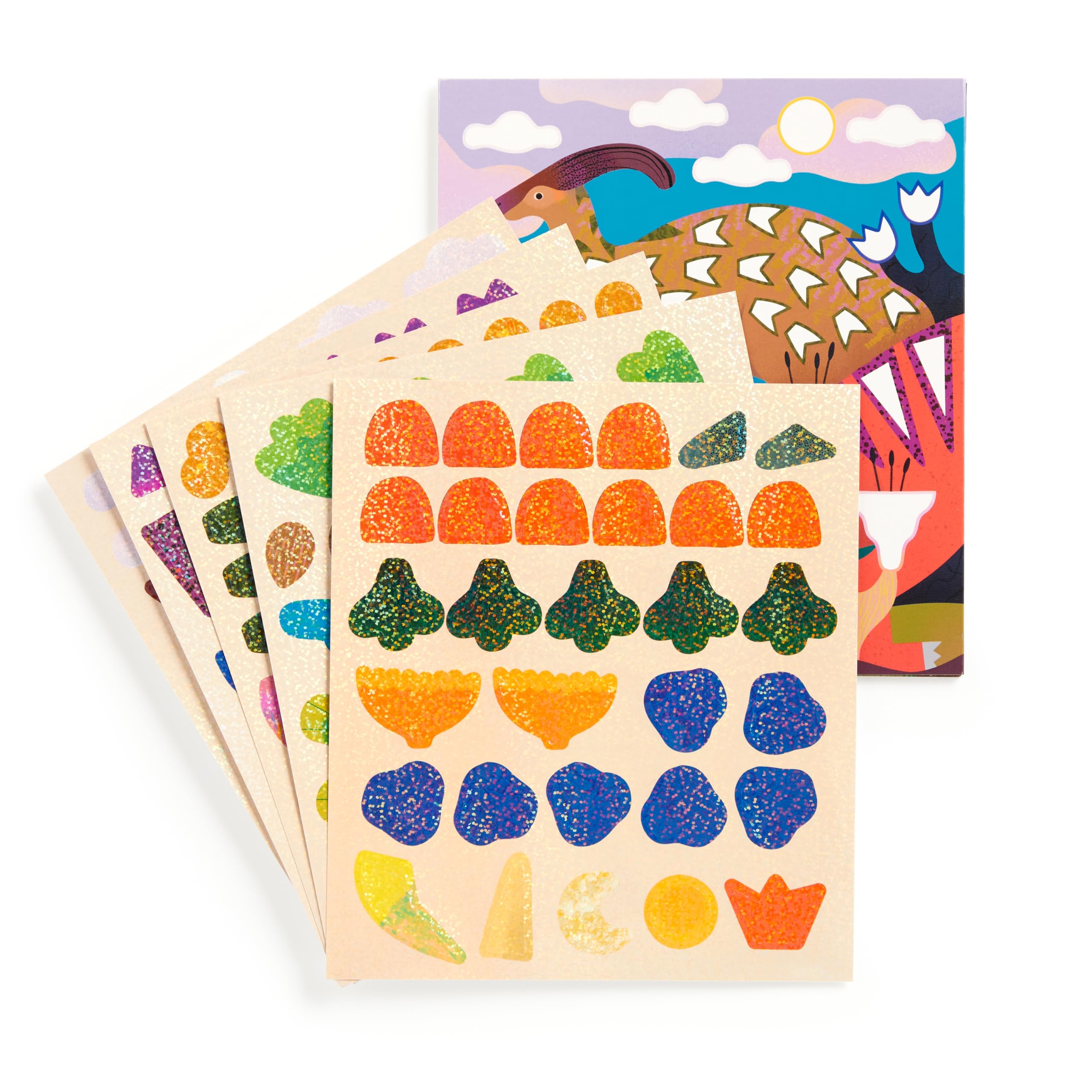 Mudpuppy Dinosaur Land - Sticker Sparkle Poster Activity Kit With Illustrations of Prehistoric Dinosaurs For Children Ages 4 And Up - Image 3