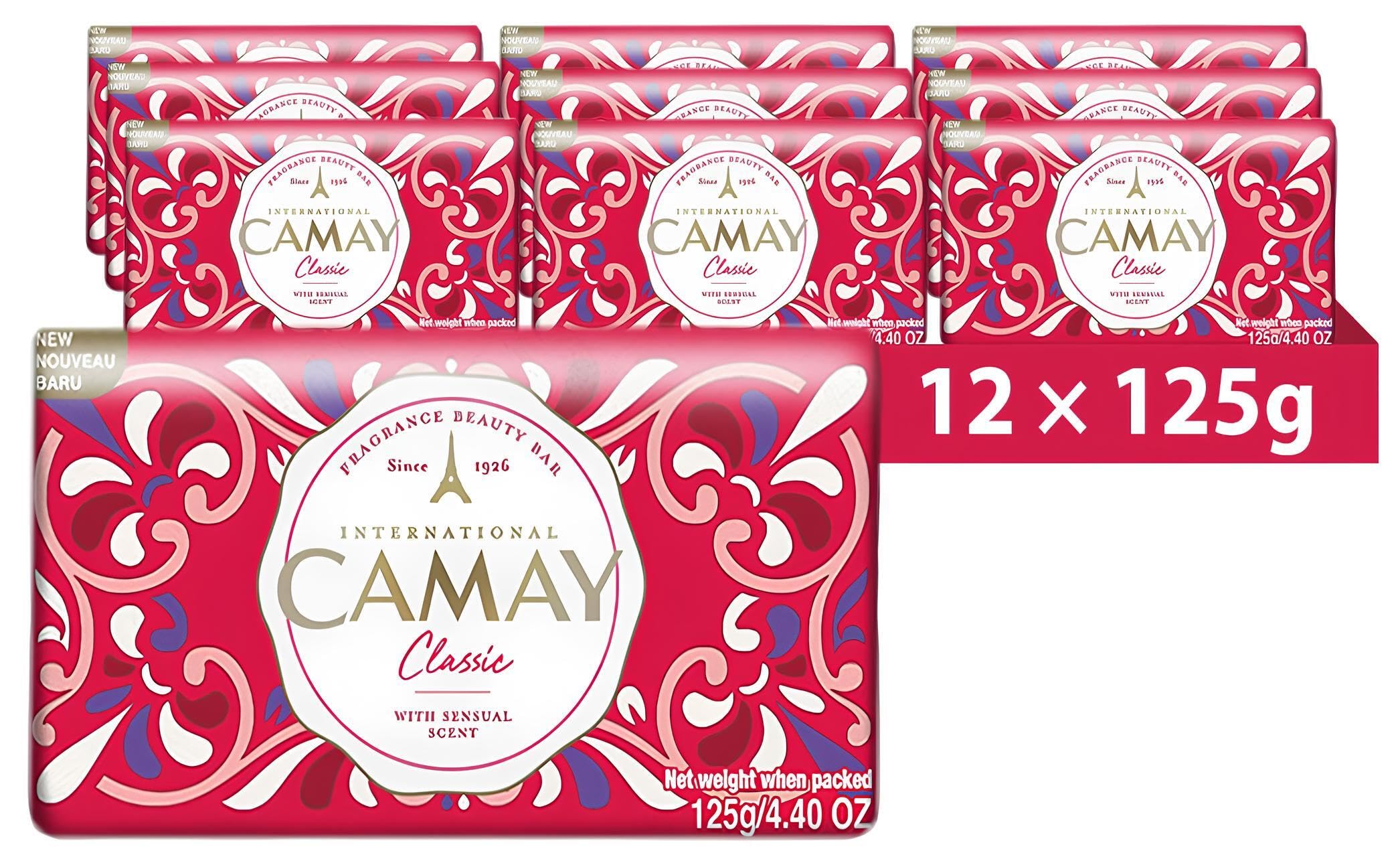 Camay Classic Soap Bar, 125 g (Pack of 12)
