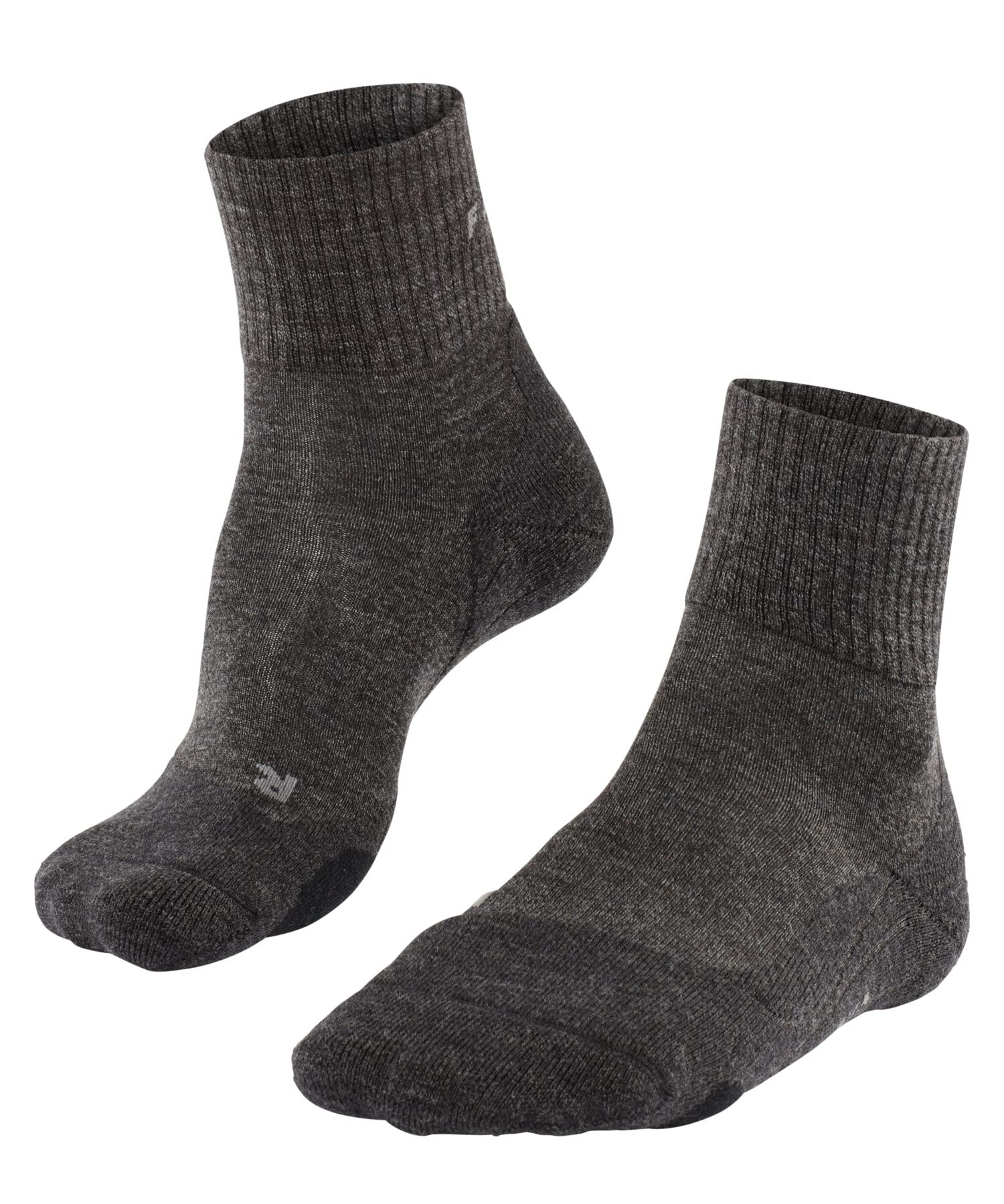 FALKE Men's TK2 Explore Wool Short M Sso Warm Thick Anti-Blister 1 Pair Hiking Socks, Grey Smog 3150, 5.5-7.5