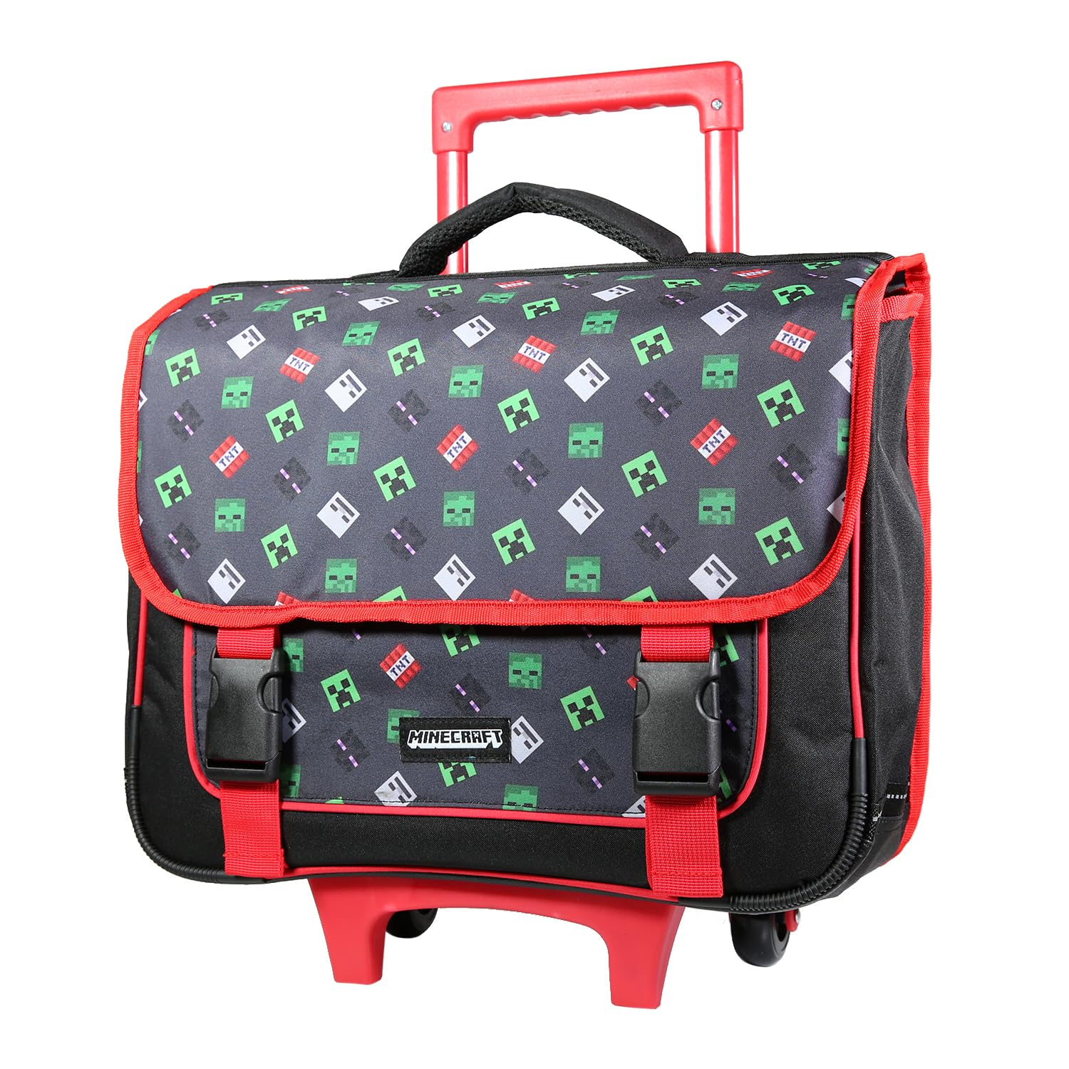 Bagtrotter Cartable à roulettes 38 cm Minecraft Noir