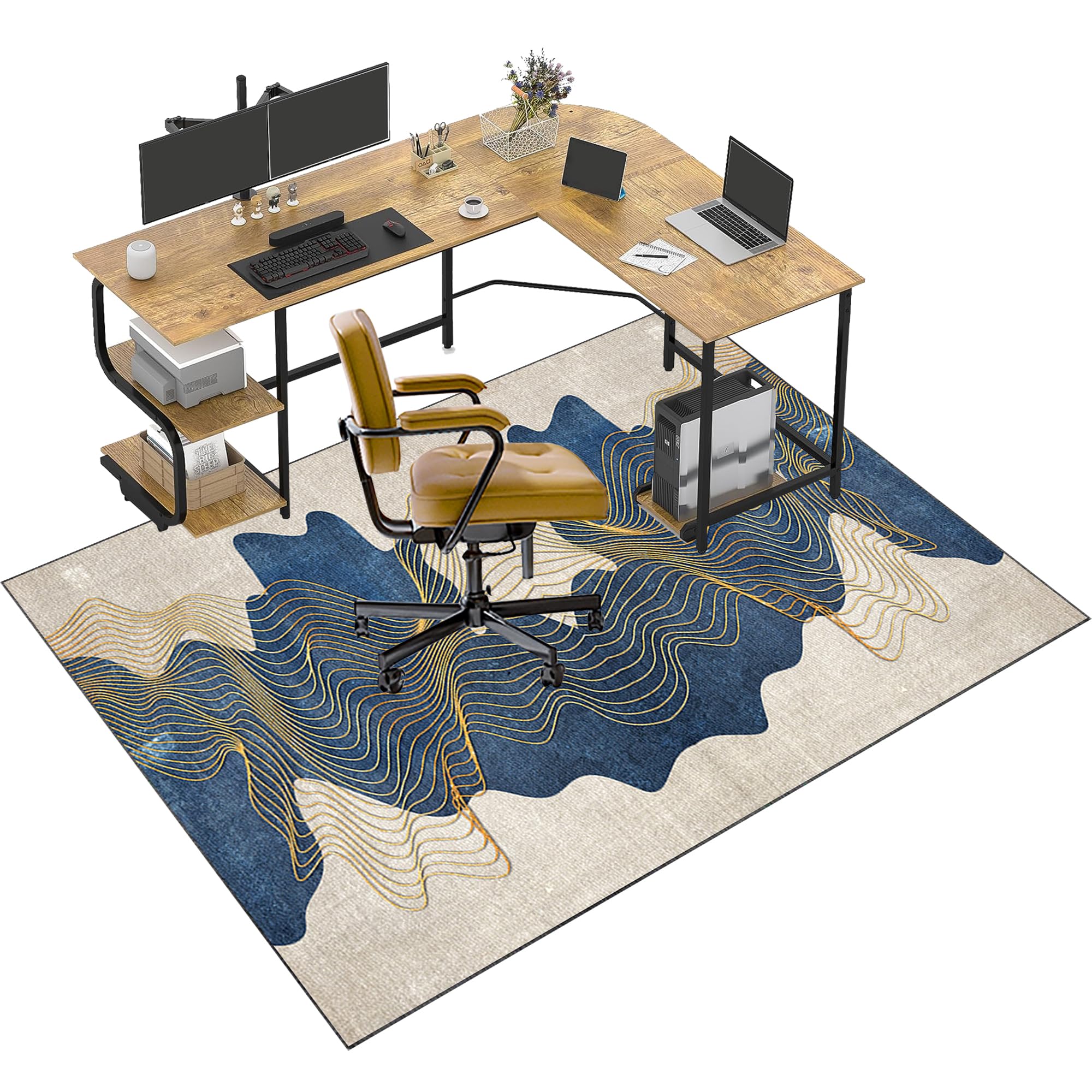 Cctsa Color-11 Office Chair Mat For Hard Floors, Desk Chair Mat Large, Carpet Protector Floor Mat, Computer Chair Mat For Furniture Wooden Floor Protector For Home Office 140 X 180 Cm