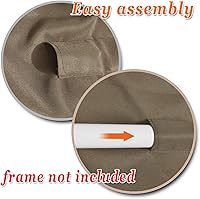 Vista 5 de Strong Camel Cubierta de repuesto para columpio de patio al aire libre (73 x 52 pulgadas, gris pardo)