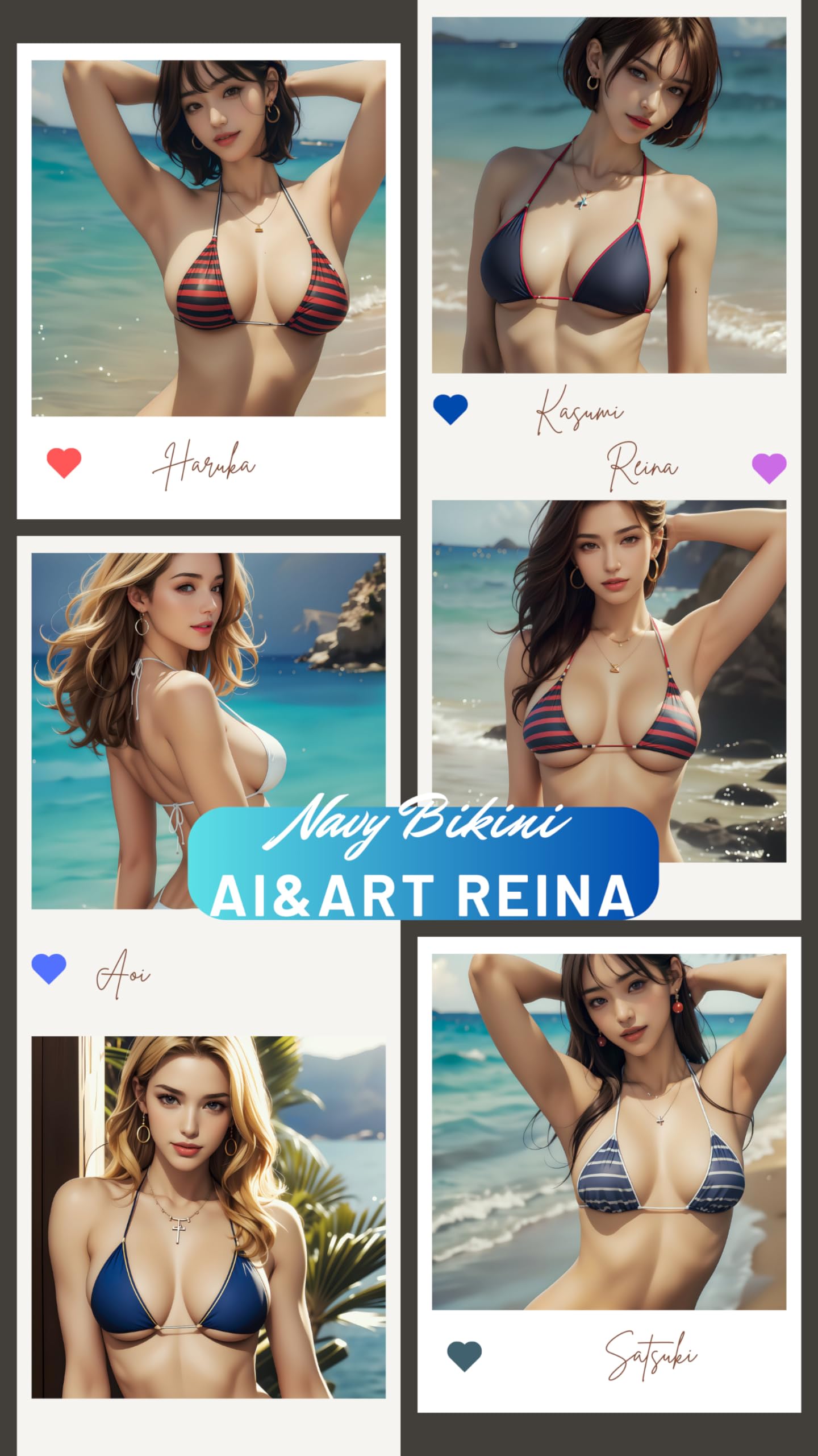 AI AND ART REINA NAVY BIKINI: Reina Photo Collection (Japanese Edition)