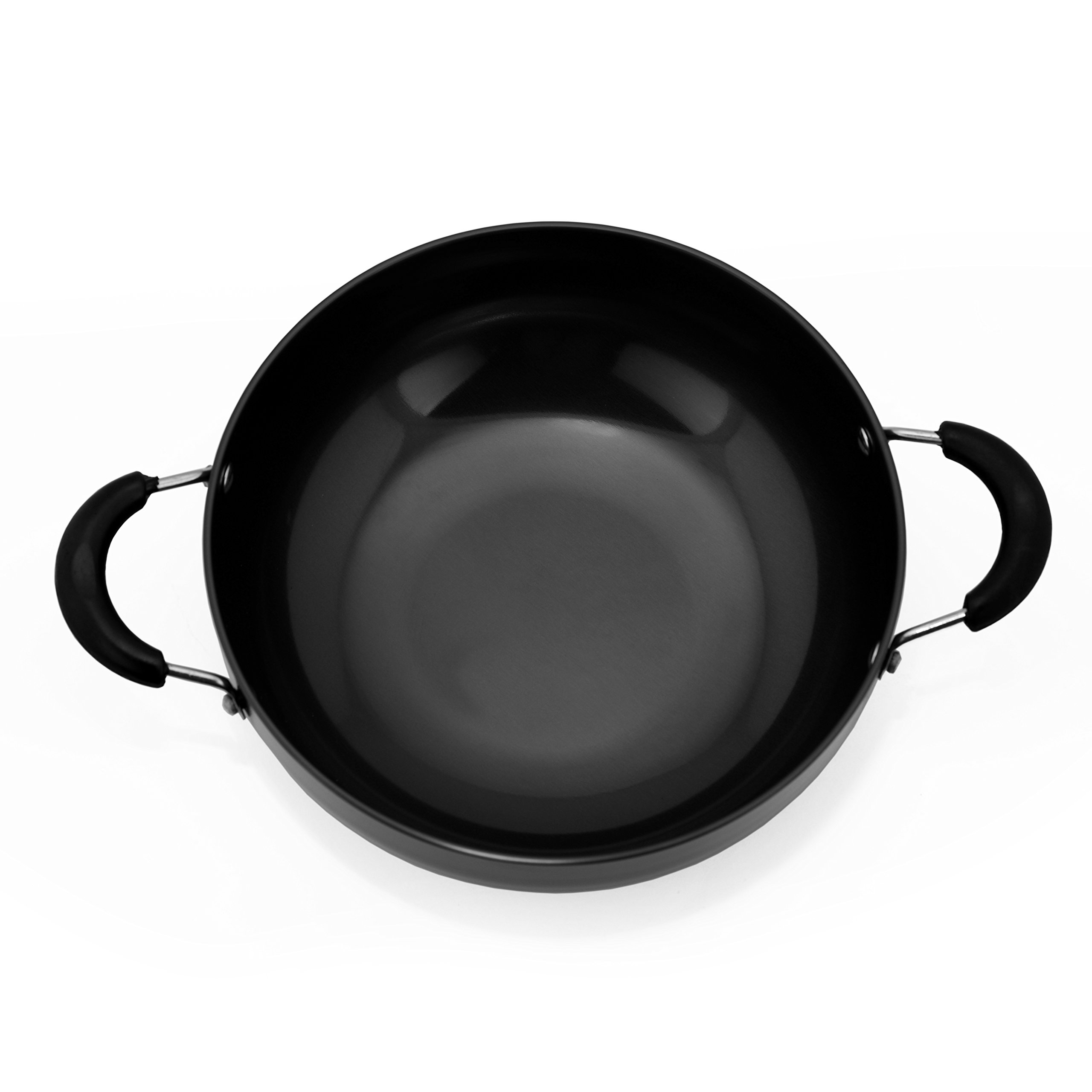 Sumeet 3Mm Hardanodised Deep Kadhai Size No. - 11 20Cm Dia. 1.5 Ltr Capacity, Black - Image 3 thumbnail