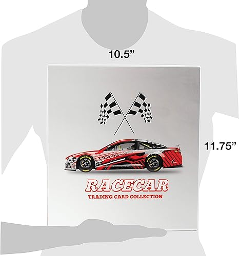 Miniatura 5 de UniKeep Carpeta de almacenamiento de tarjetas coleccionable con temática de Nascar, capacidad de 360 tarjetas (coche)