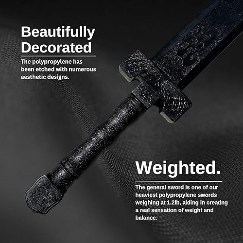 Miniatura 3 de E-BOGU Espada negra general de polipropileno (32")