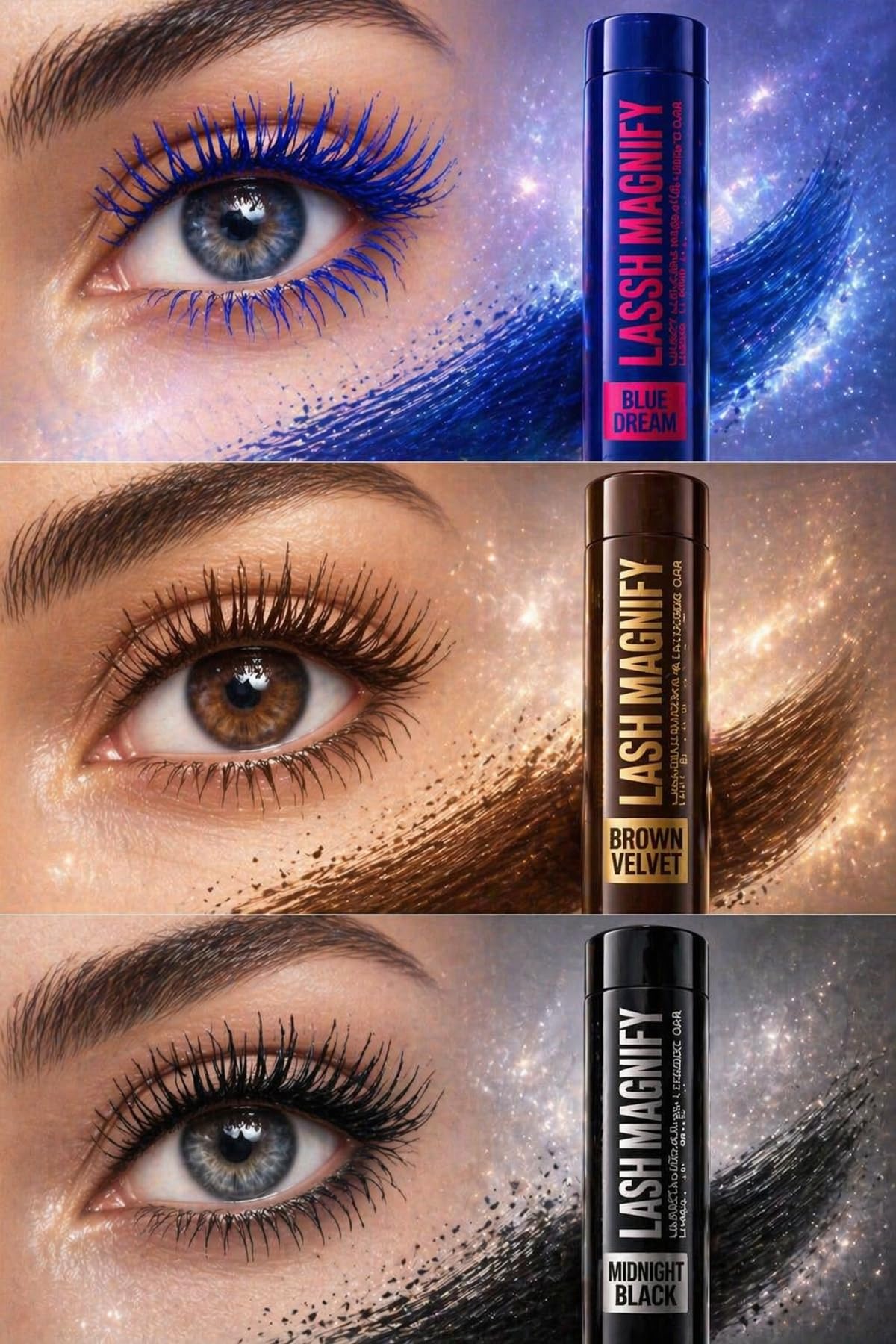 Pierre Cardin Lash Magnify - Midnight Black - Lifting Etkili, Dolgunlaştıran ve Ekstrem Hacim Veren Maskara – Ultra Siyah