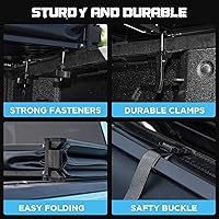 Vista 3 de Cubierta de tonneau para cama de camioneta compatible con Ford Maverick 2022 2023 2024 2025 4.6 pies de caja, estilo suave de plegado