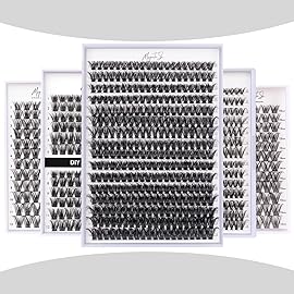 DIY Lash Extensions Kit 320pcs Individual Lashes Clusters 60D 80D D Curl Eyelash Extension Kit with Applicator and Lash Bond&Seal,Clusters Lash Glue Remover For False Eyelash Mix 10-16mm (60D+80D KIT)