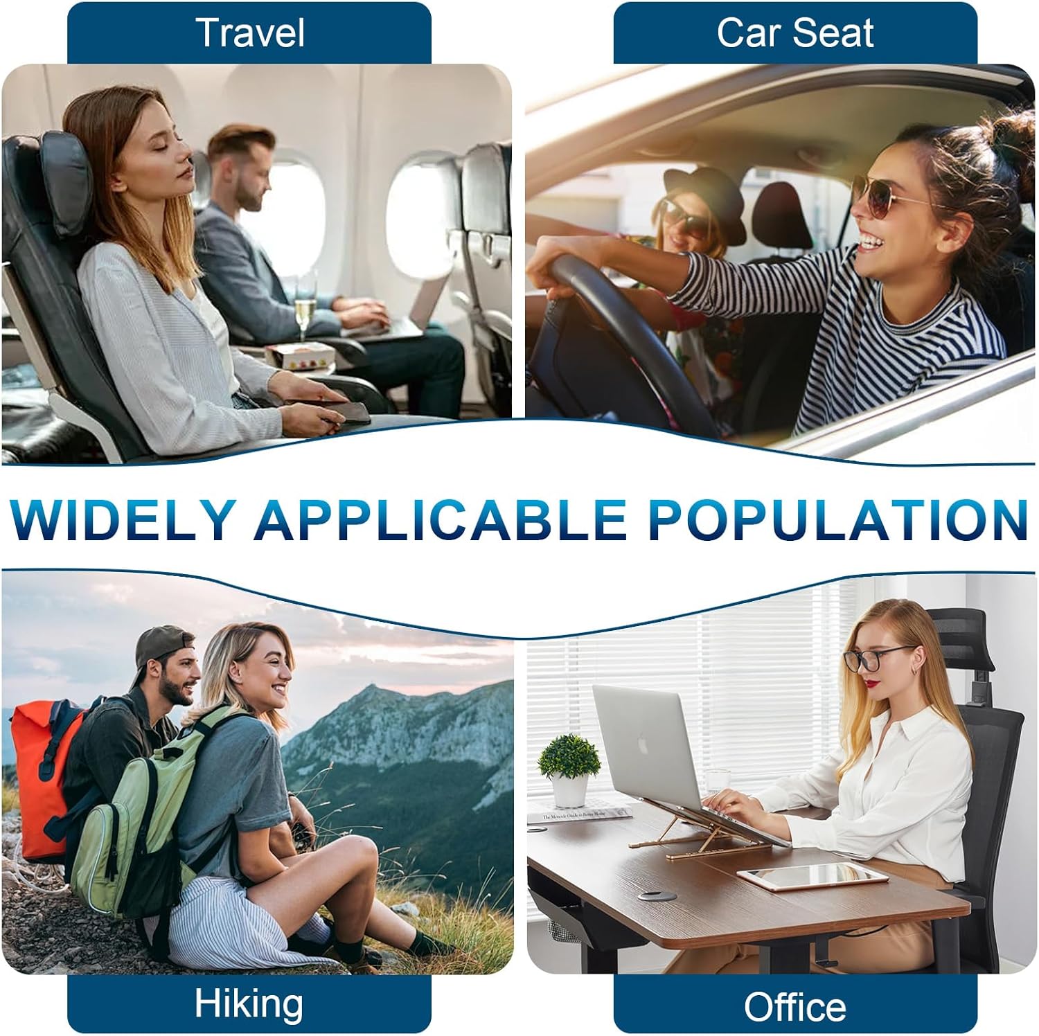 Inflatable Airplane Seat Cushion, Comfort 3d Air Cell Seat Cushion, Tailbone Pain Relief for Long Distance Sedentary People to Use (Black, 16*18in) - Image 7