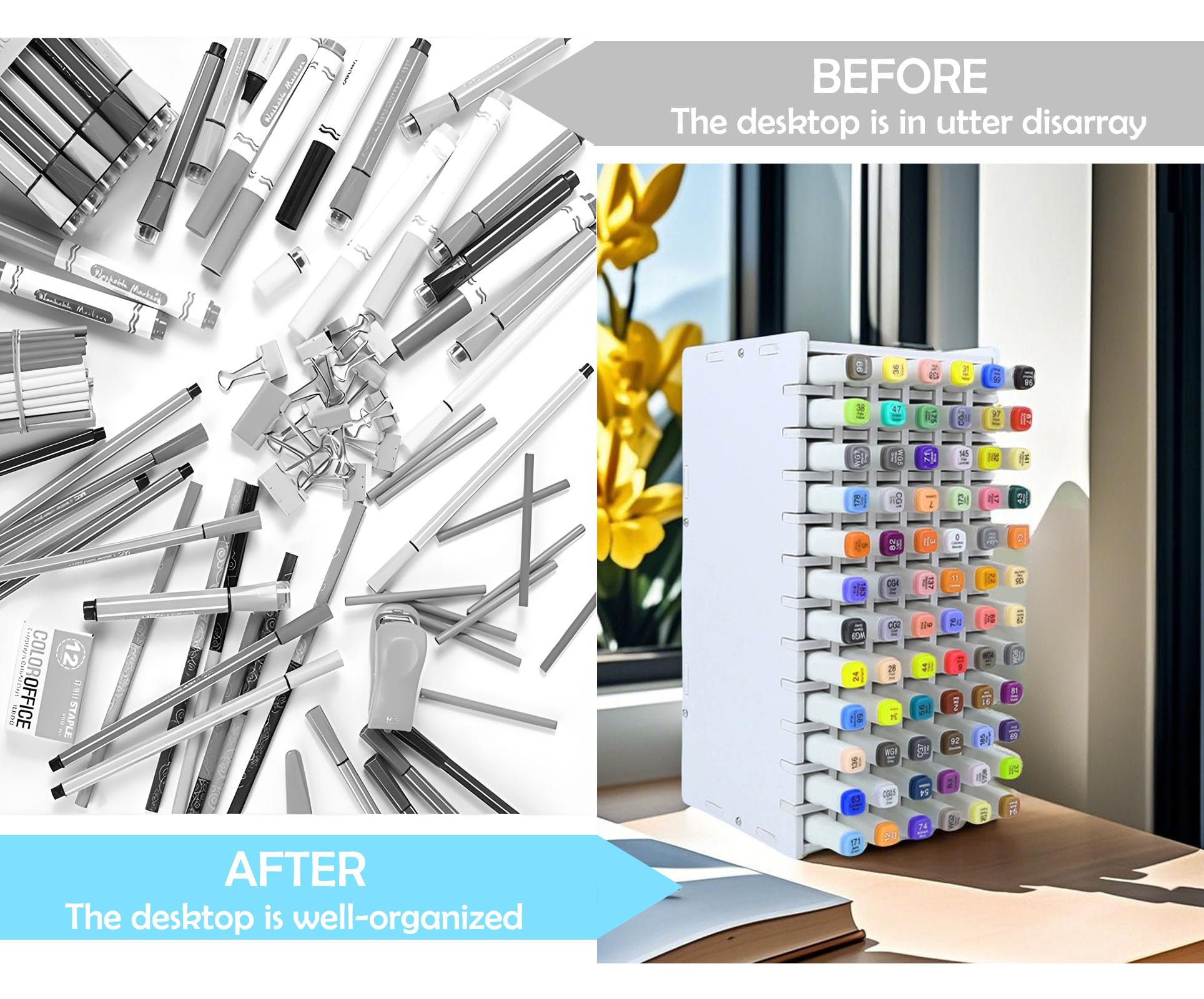 Colouring Pens Storage Art Marker Storage Rack For 120 Markers ...