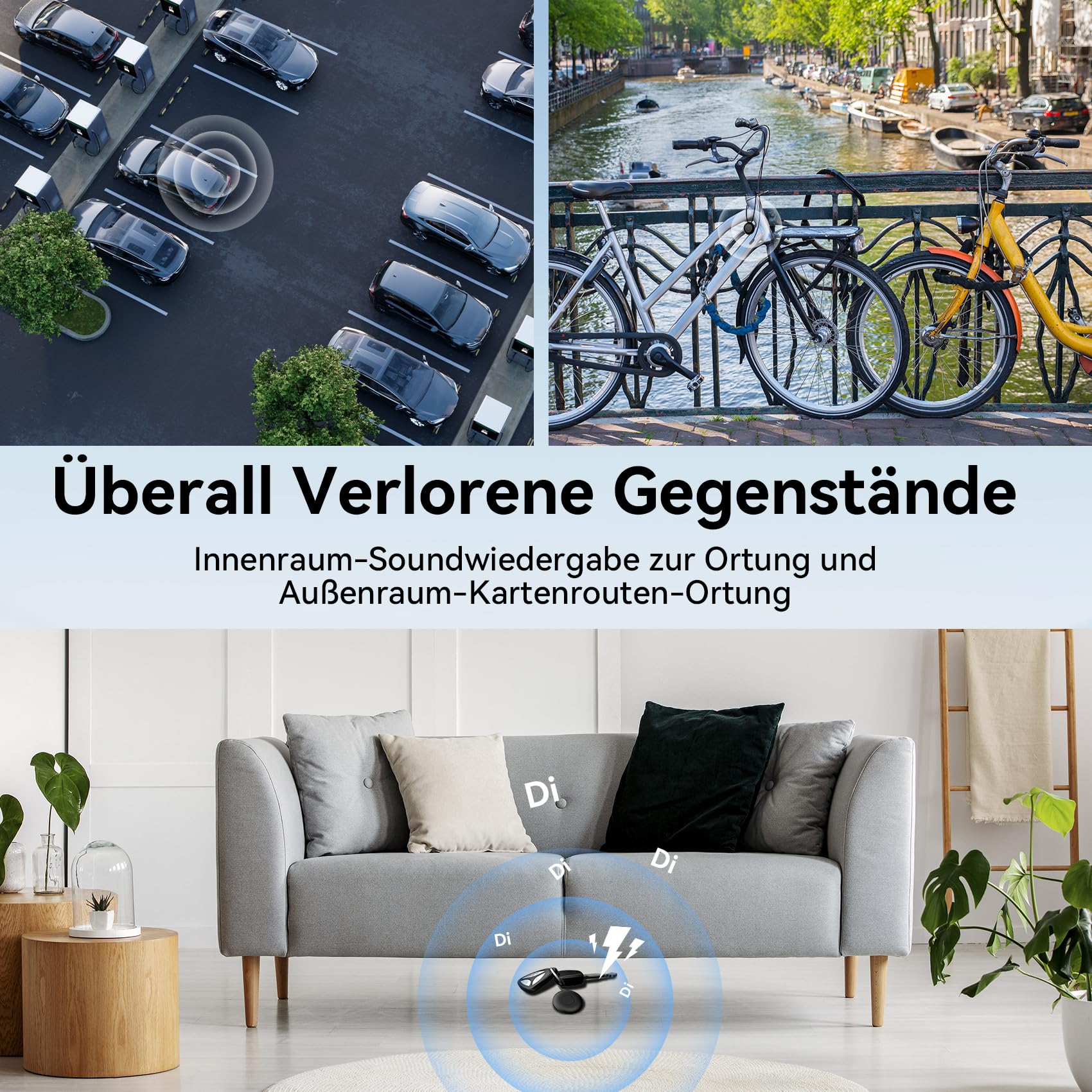 GPS Tracker für Auto,Magnetischer GPS Tracker ohne ABO,Fahrzeuge Echtzeit Tracker Kompatibel mit iOS und Android,Langlebige Batterie, IP68 Wasserdicht,Versteckter Tracker für Auto (Schwarz)