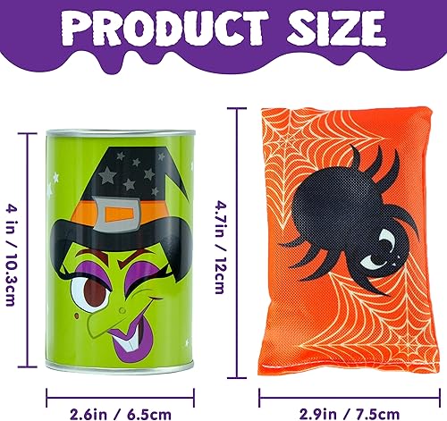 Miniatura 7 de JOYIN Juego de 13 piezas de Halloween para carnaval para lanzar bolsas de frijoles para niños y adultos, decoración de trucos o tratos, suministros
