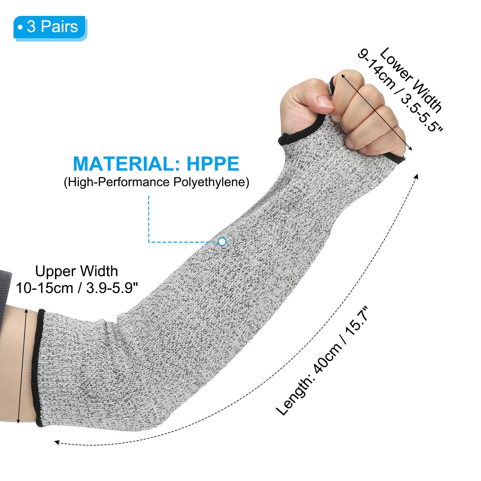 PATIKIL 16 Inch Cut Resistant Sleeve - Image 2