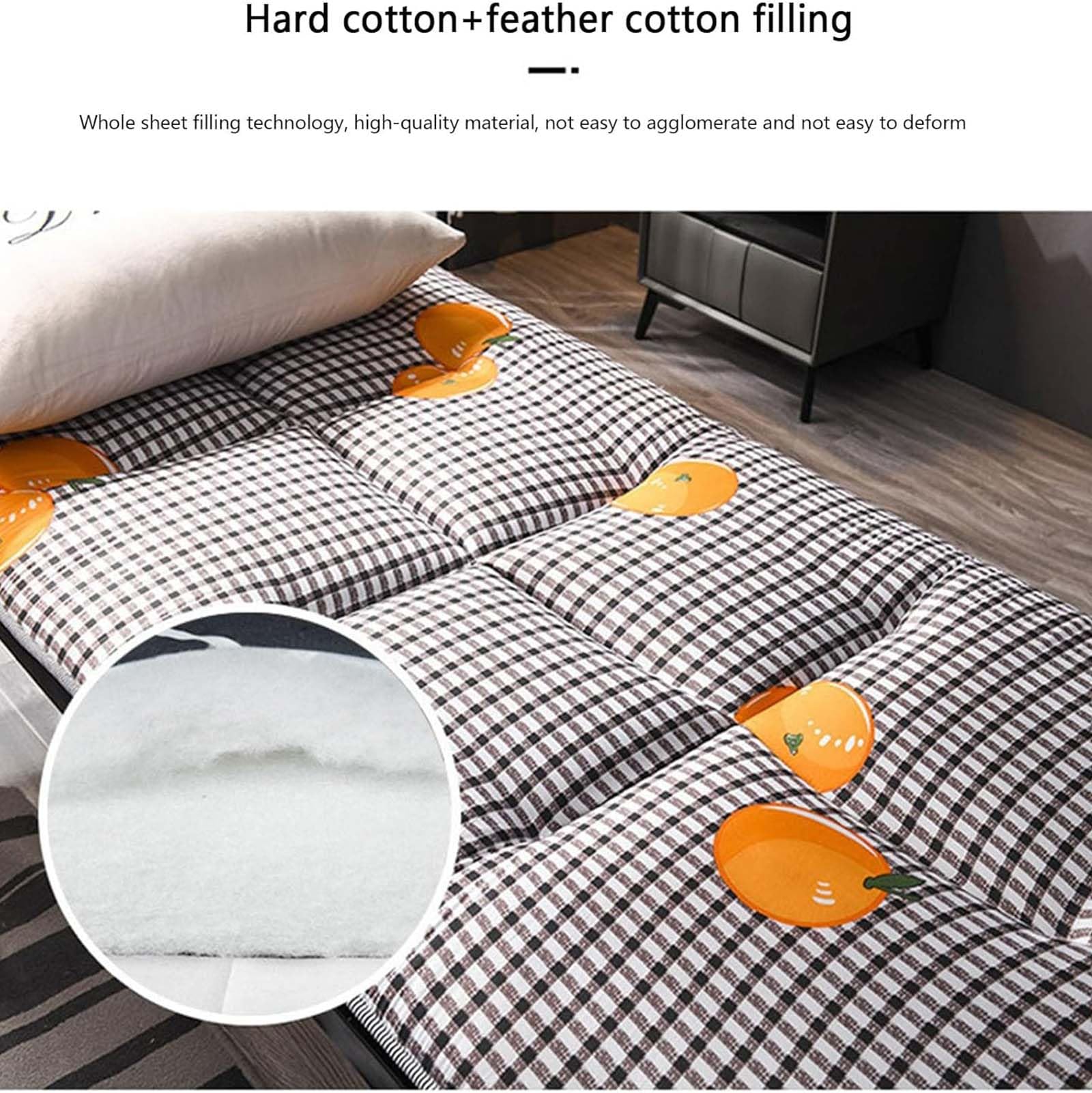 Japanische Faltbare Tatami Matratzenmatte Japanische Futon-Bodenmatratze Klappbett Tragbare Camping Matratze rutschfeste Bodenliege Schlafsofa für Heim Schlafsaal,A,90x200cm