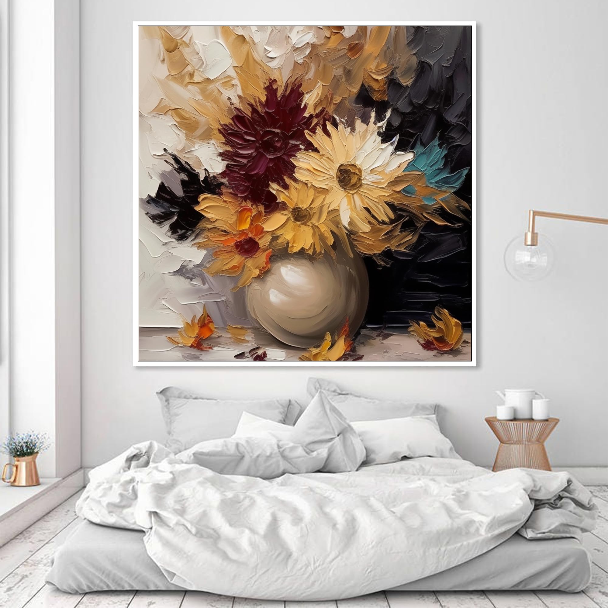 Amazon.com: ‎UYLHJKLZ Original Abstract Flower Vase Painting On