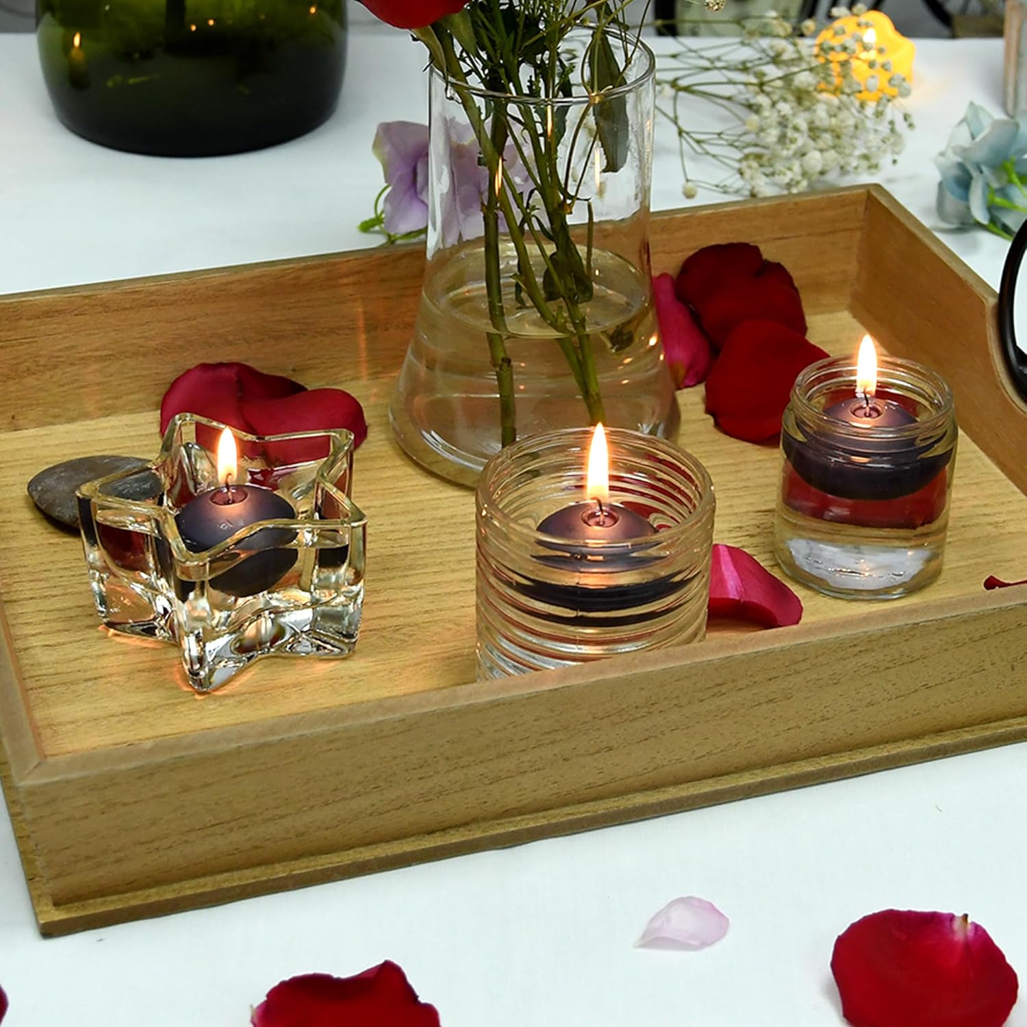 Zest Candle CFZ-020_6 144-Piece Floating Candle, 1.75", Black